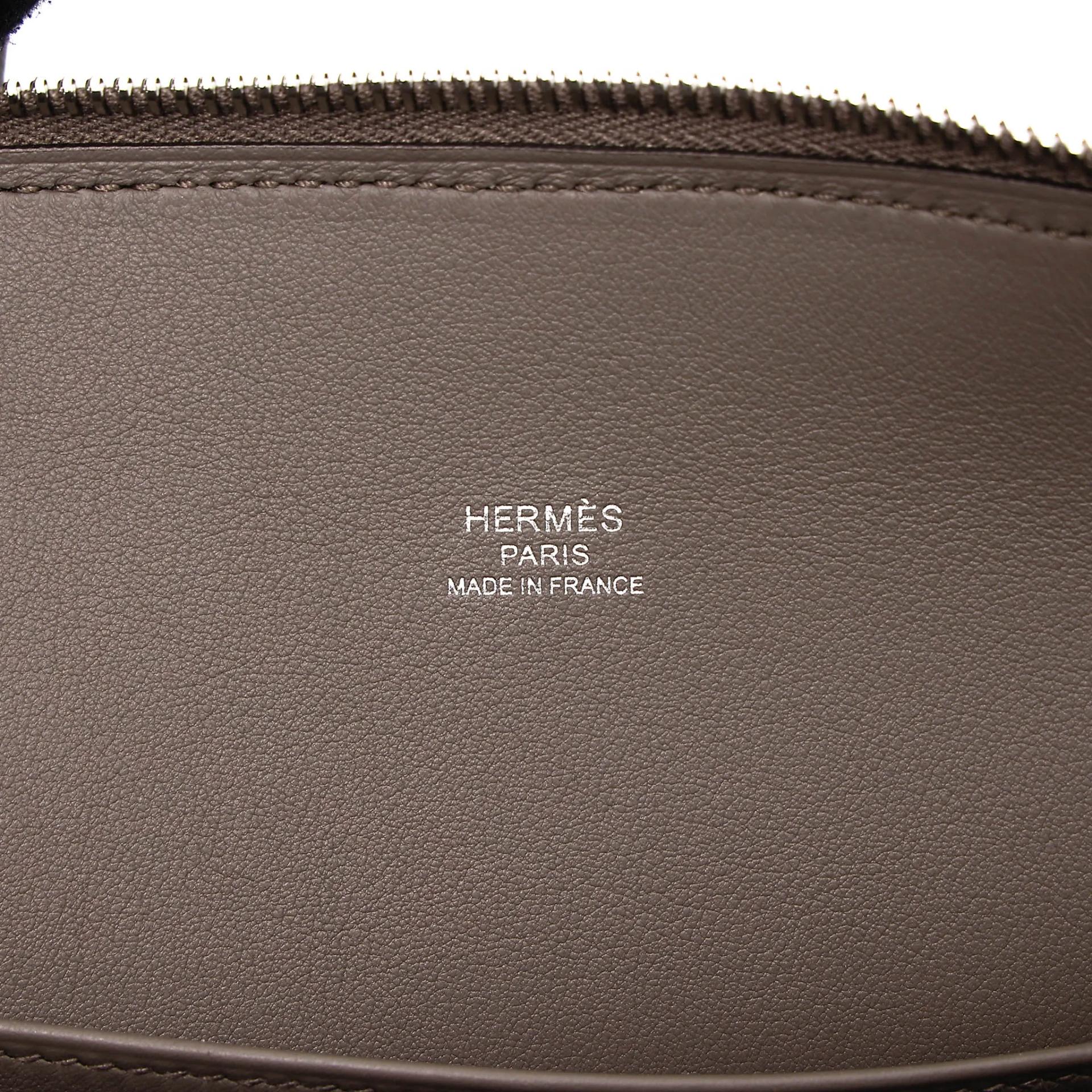 Brand New ( Rank N ) HERMÈS Bolide 25 Etain (8F) Evercolor Palladium hardware G (2026) - 12