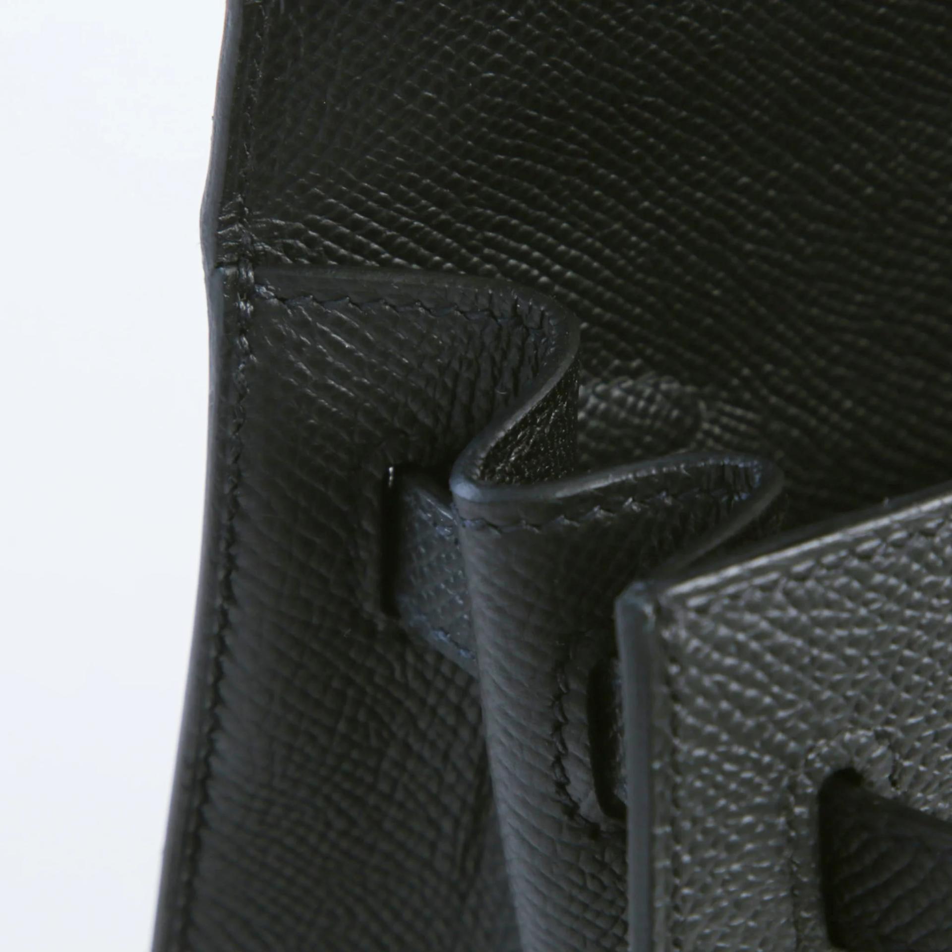 Brand New ( Rank N ) HERMÈS Kelly 25 Sellier Noir (89) Epsom Palladium hardware G (2026) - 12