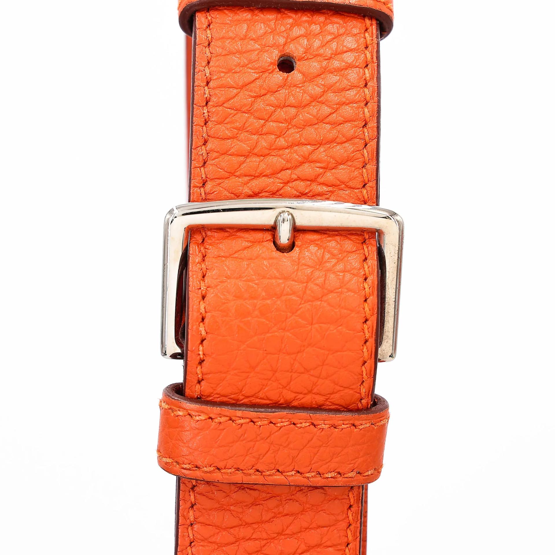 Very Good ( Rank A) HERMÈS So Kelly 22 Orange (93) Togo Palladium hardware Square O (2011) - 4