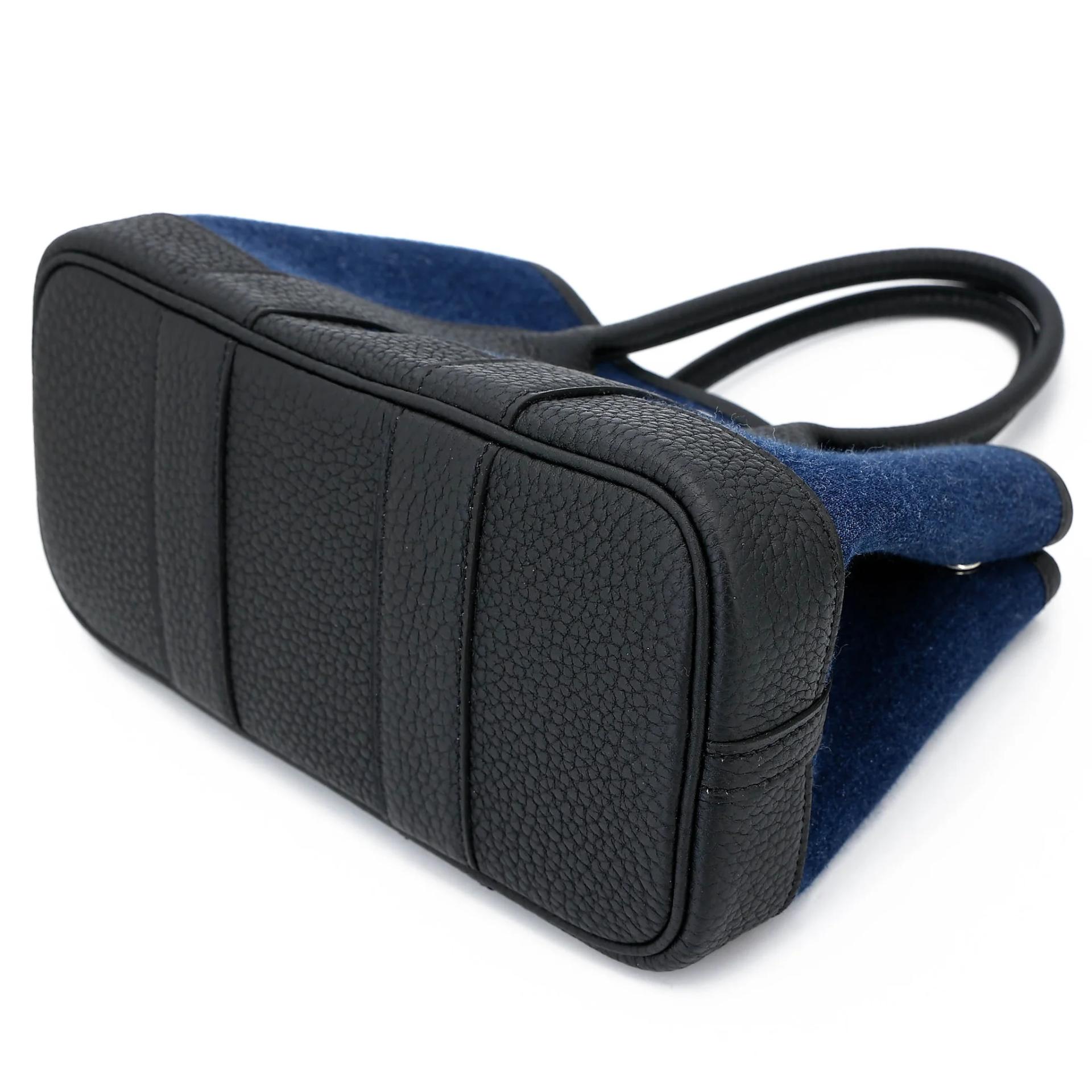 全新 HERMÈS 愛馬仕 Neo Garden Party 23 花園 Denim 牛仔藍 89 黑色 Noir (Black) Negonda皮 Denim 牛仔布 銀扣 K刻 2025年 - 4