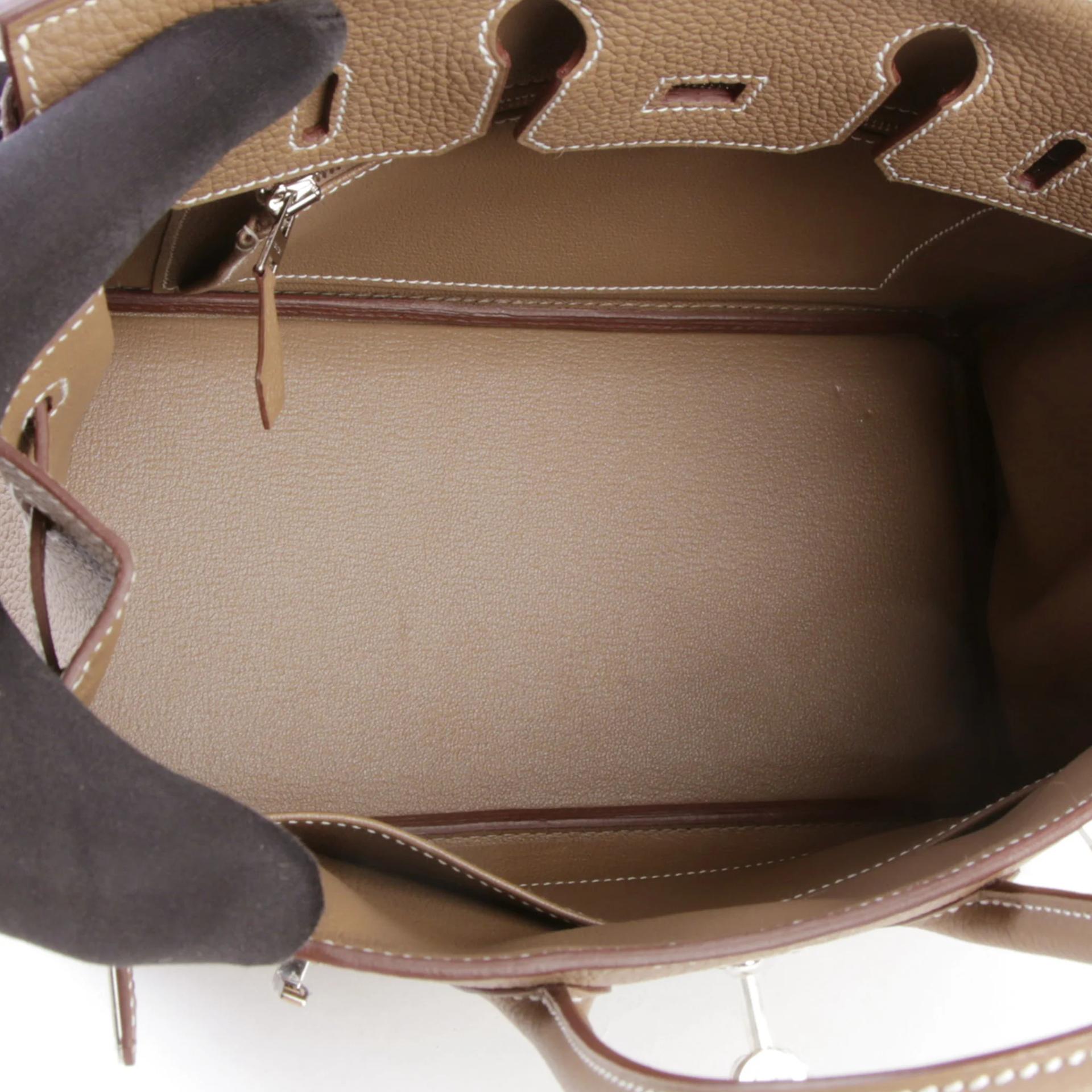 Unused ( Rank NS ) HERMÈS Birkin 25 Etoupe (18) Togo Palladium hardware G (2026) - 10