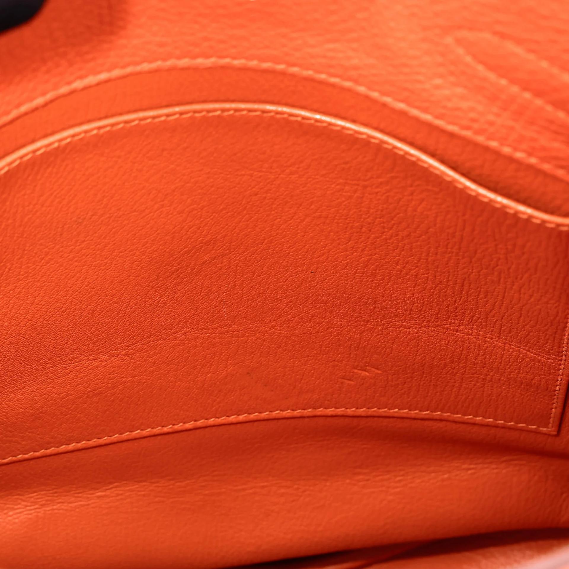 Very Good ( Rank A) HERMÈS So Kelly 22 Orange (93) Togo Palladium hardware Square O (2011) - 31
