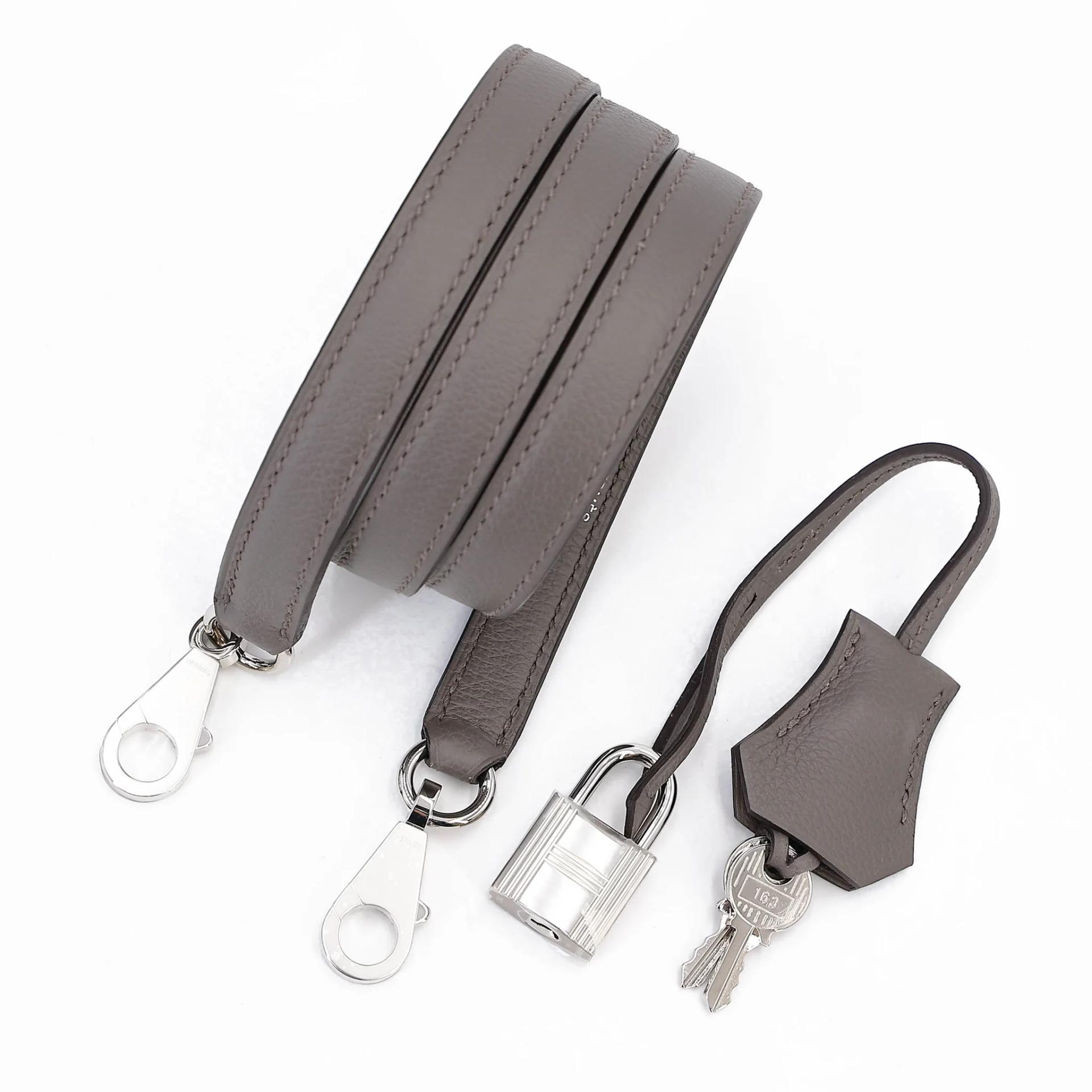 Brand New ( Rank N ) HERMÈS Bolide 25 Etain (8F) Evercolor Palladium hardware G (2026) - 14