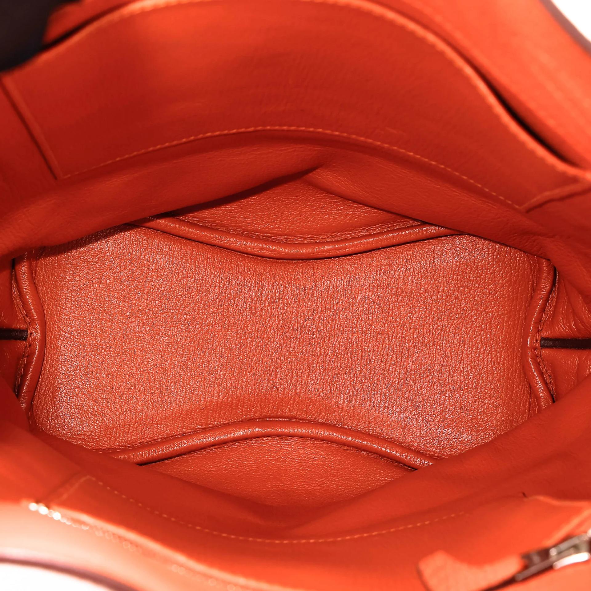 Very Good ( Rank A) HERMÈS So Kelly 22 Orange (93) Togo Palladium hardware Square O (2011) - 34