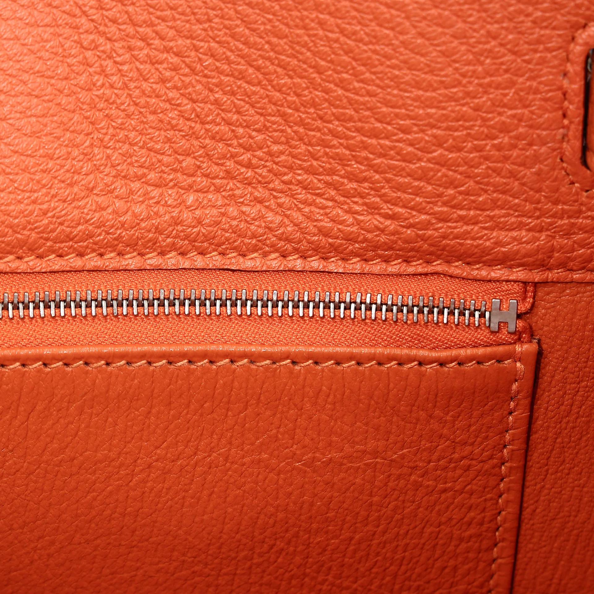 Very Good ( Rank A) HERMÈS So Kelly 22 Orange (93) Togo Palladium hardware Square O (2011) - 33