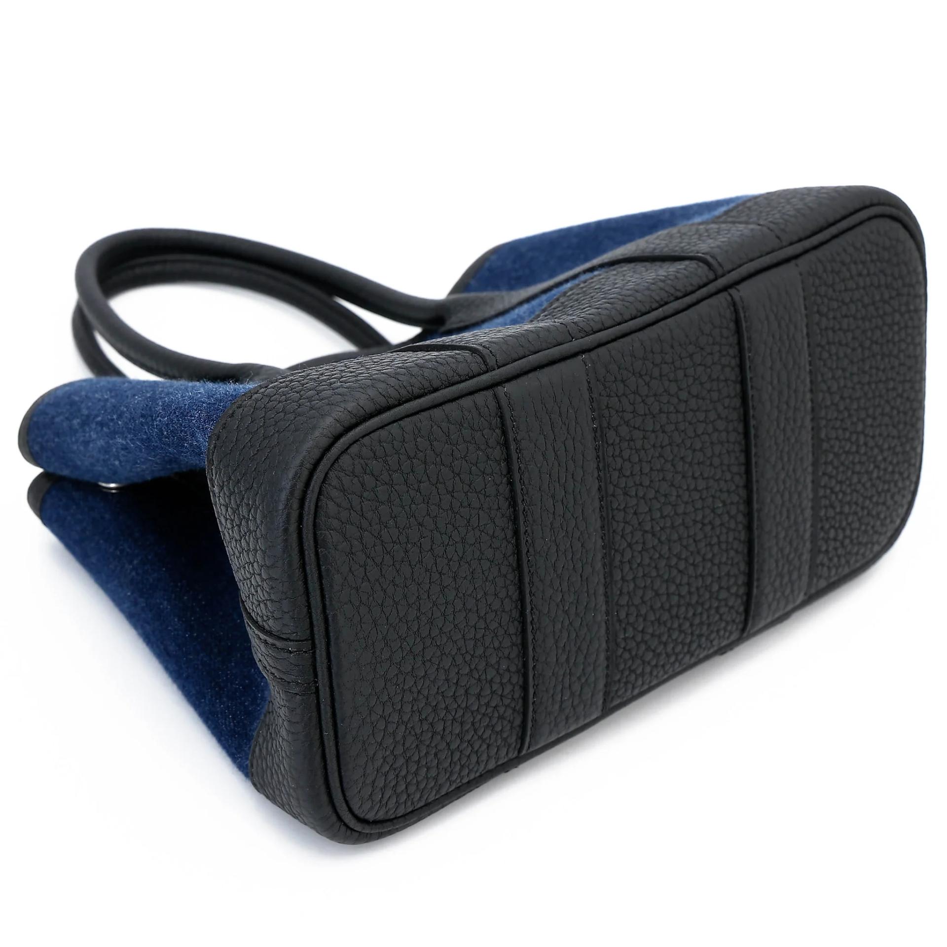 全新 HERMÈS 愛馬仕 Neo Garden Party 23 花園 Denim 牛仔藍 89 黑色 Noir (Black) Negonda皮 Denim 牛仔布 銀扣 K刻 2025年 - 5