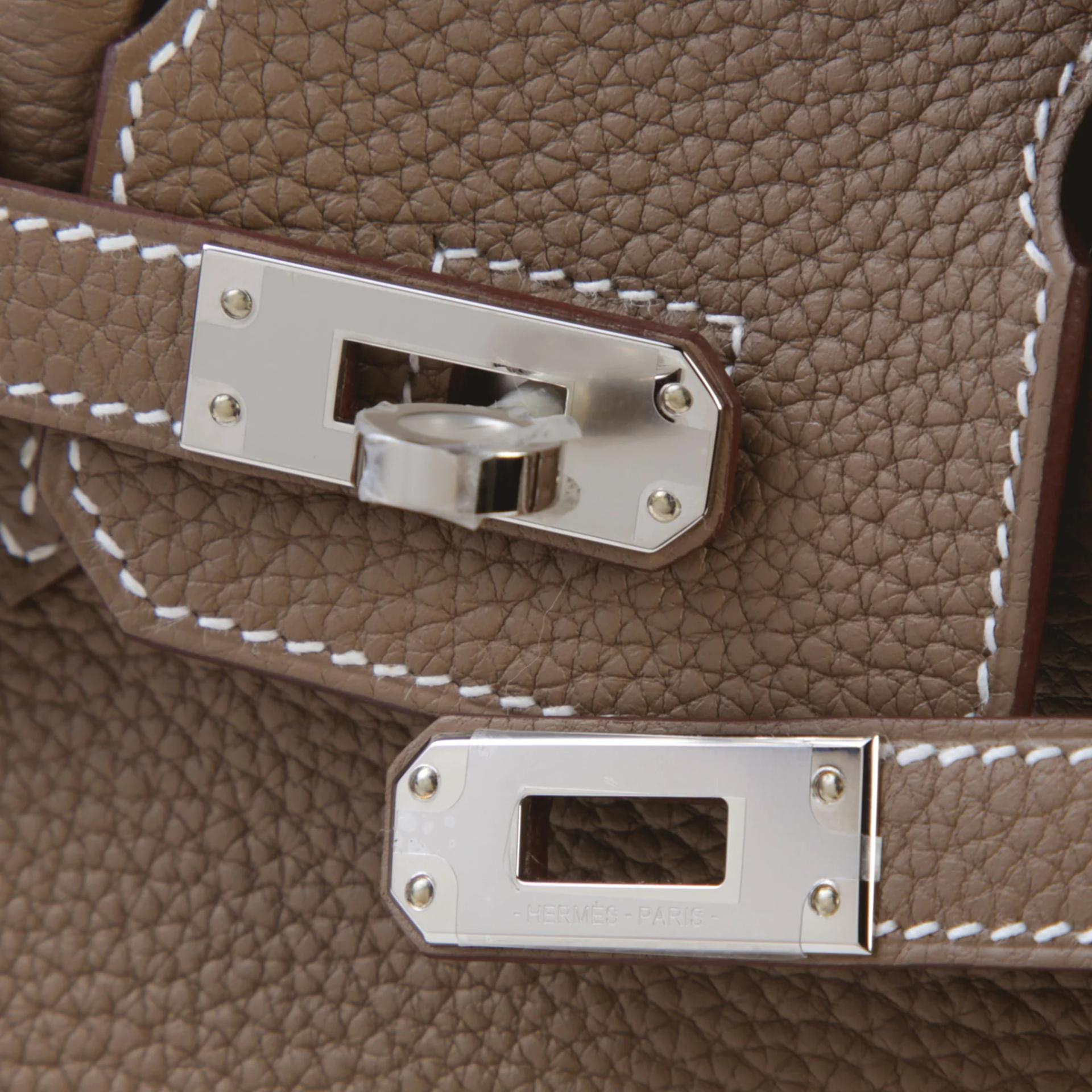 Unused ( Rank NS ) HERMÈS Birkin 25 Etoupe (18) Togo Palladium hardware G (2026) - 8