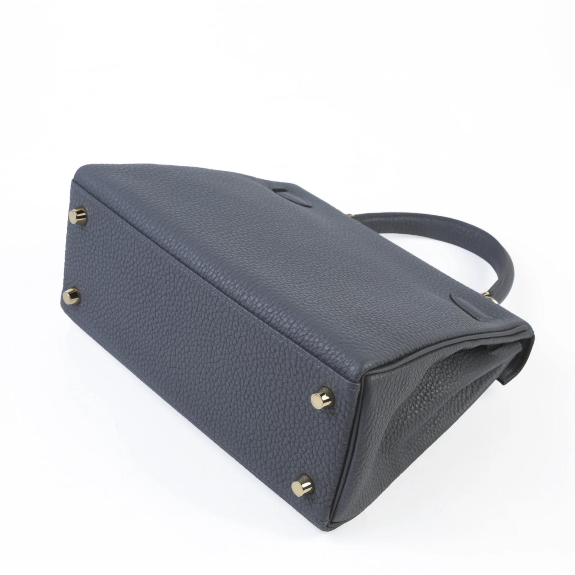 Unused ( Rank NS ) HERMÈS Kelly 25 Gris misty (H0) Togo Permabrass hardware W (2024) - 7