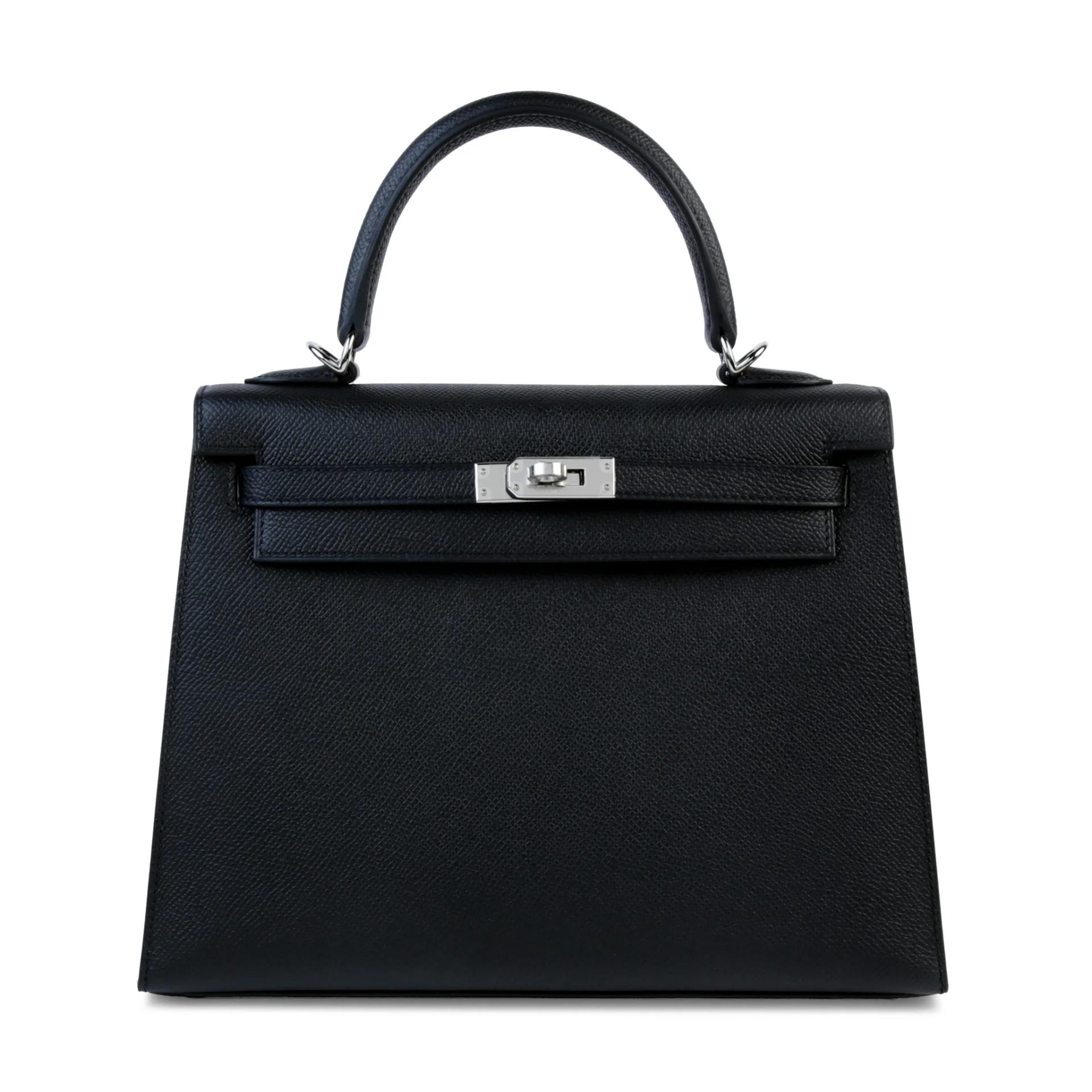 Brand New ( Rank N ) HERMÈS Kelly 25 Sellier Noir (89) Epsom Palladium hardware G (2026) - 1