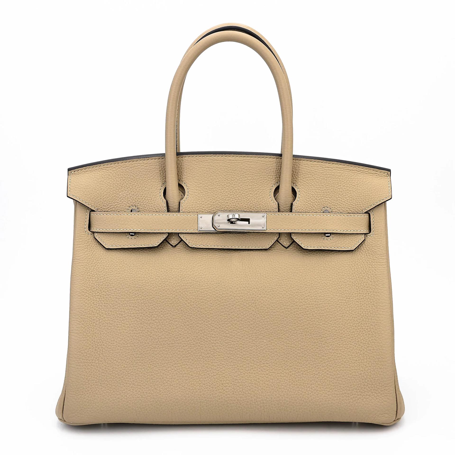 ランク A HERMÈS エルメス バーキン30 トレンチ (S2) トゴ シルバー金具 X刻印 (2016) - 1
