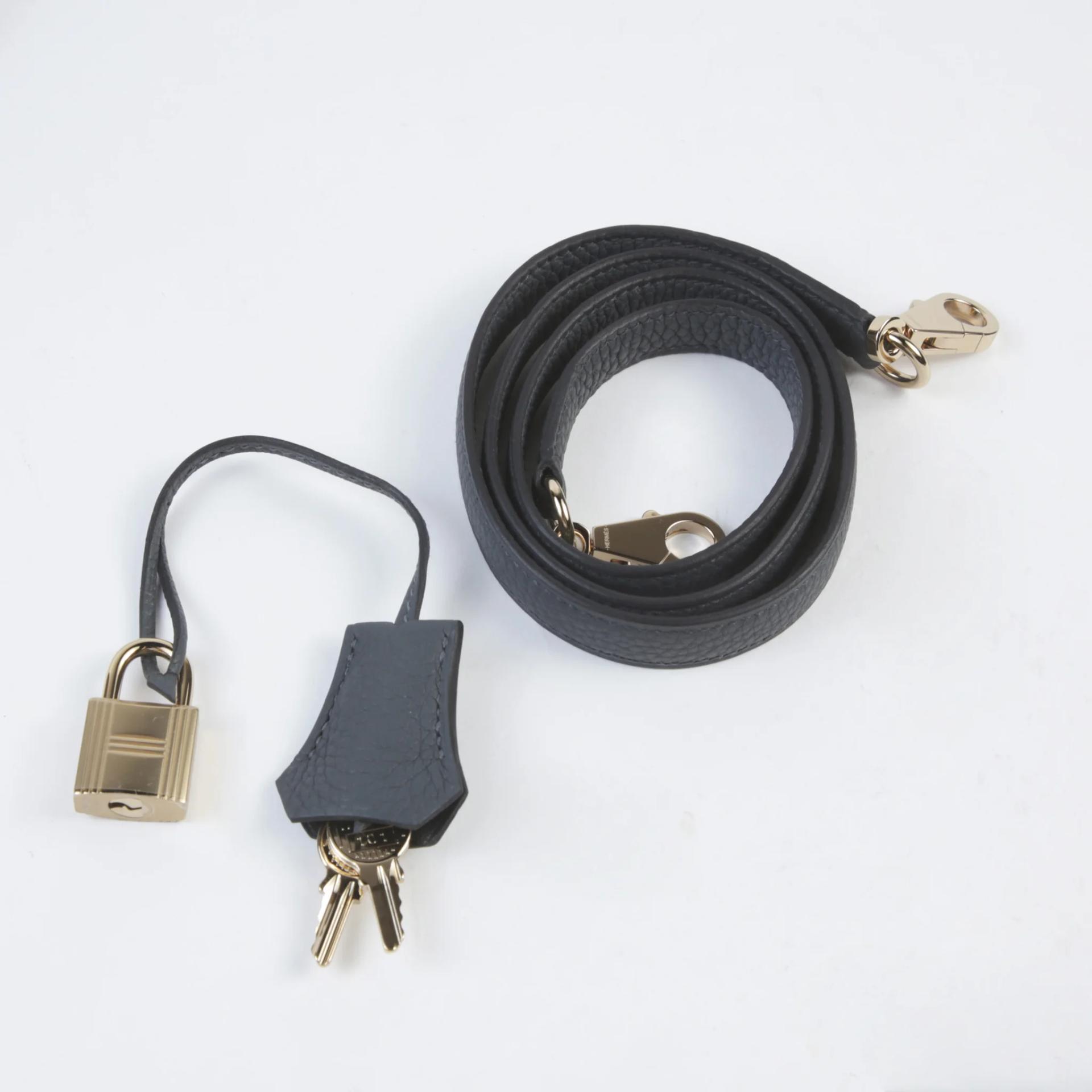 Unused ( Rank NS ) HERMÈS Kelly 25 Gris misty (H0) Togo Permabrass hardware W (2024) - 14