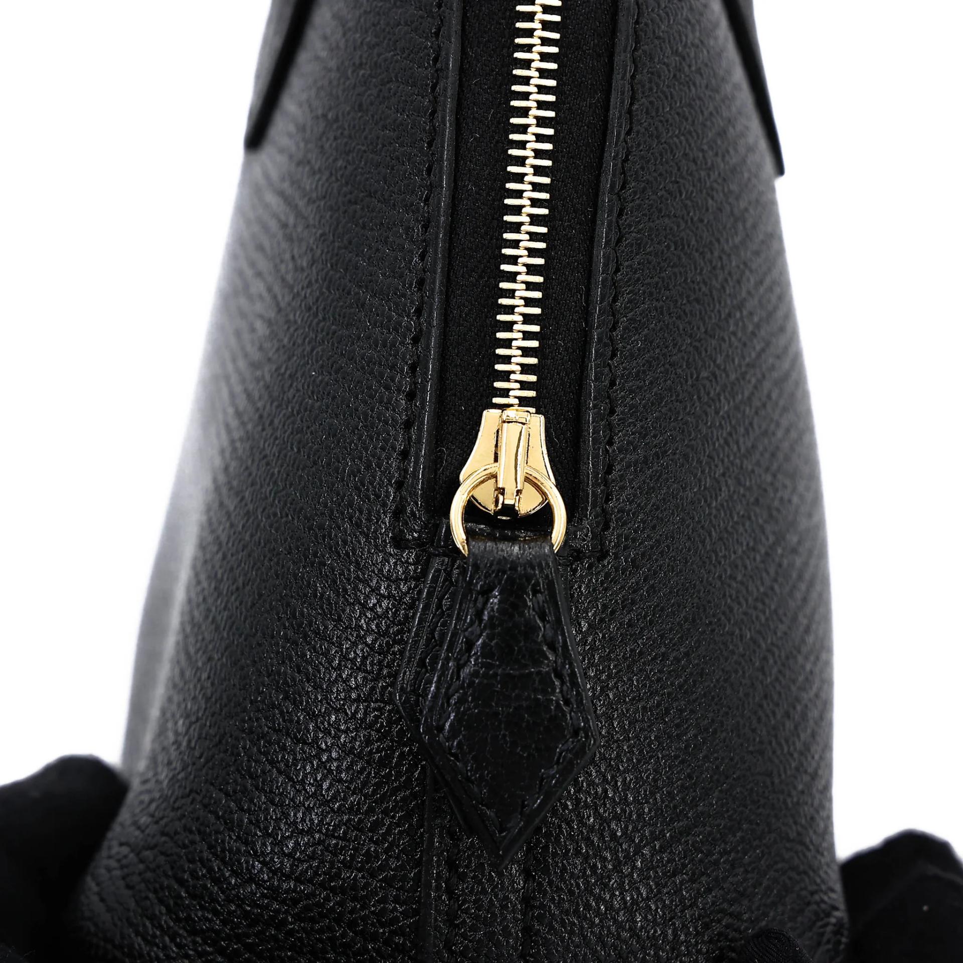 全新 HERMÈS 愛馬仕 Mini Bolide 1923 89 黑色 Noir (Black) Chevre山羊皮 金扣 G刻 2026年 - 8