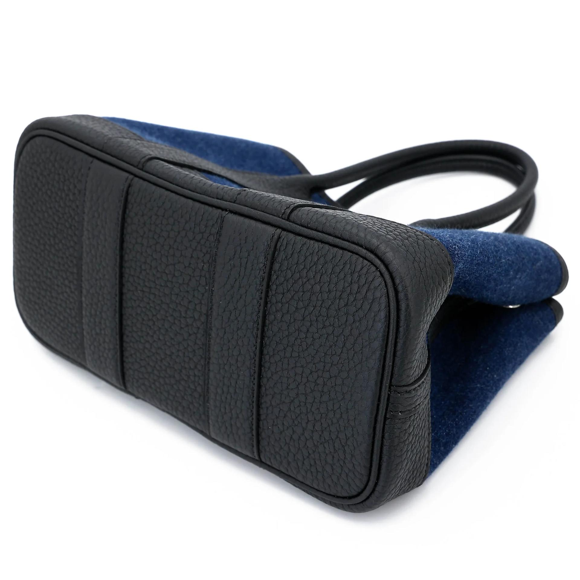 全新 HERMÈS 愛馬仕 Neo Garden Party 23 花園 Denim 牛仔藍 89 黑色 Noir (Black) Negonda皮 Denim 牛仔布 銀扣 K刻 2025年 - 6