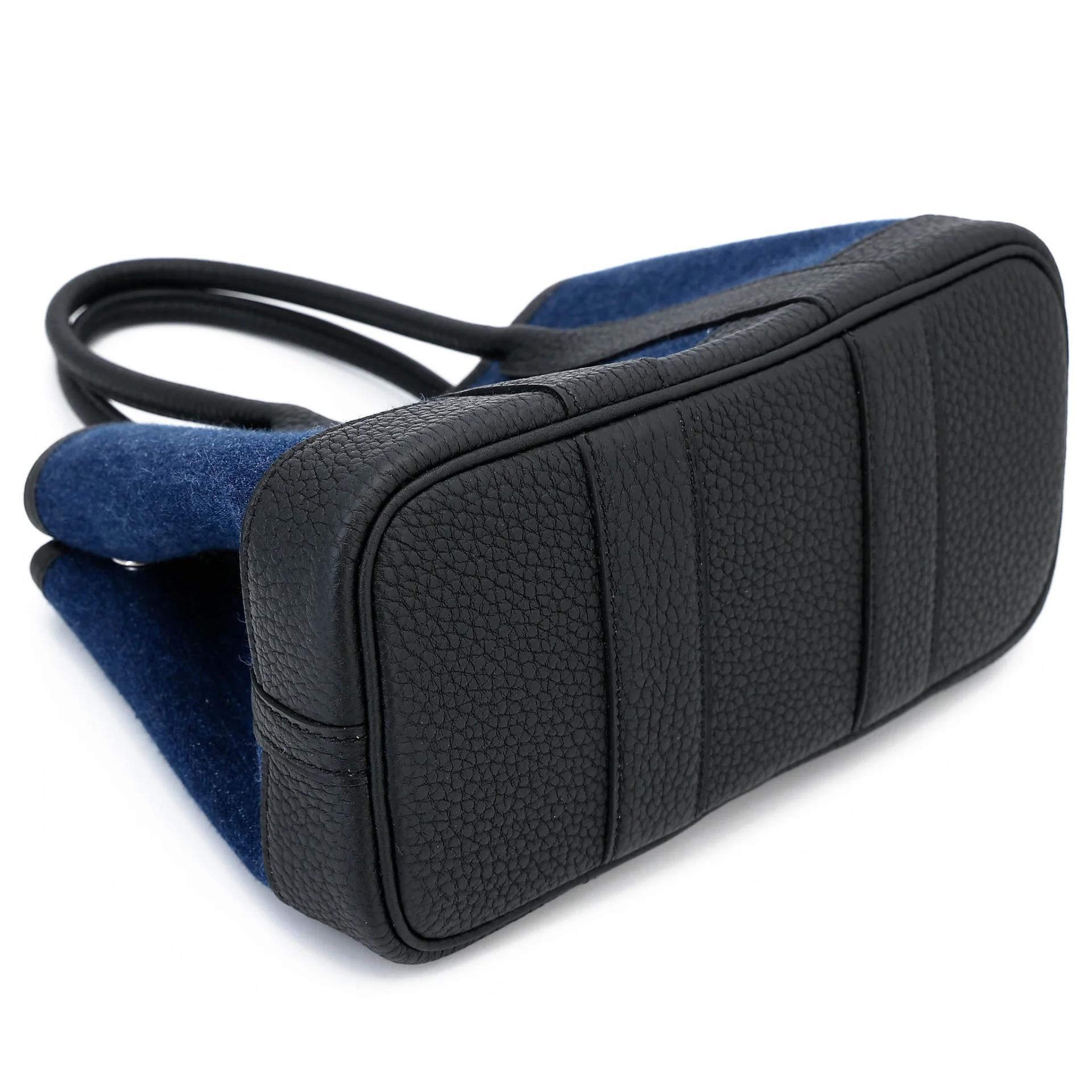 全新 HERMÈS 愛馬仕 Neo Garden Party 23 花園 Denim 牛仔藍 89 黑色 Noir (Black) Negonda皮 Denim 牛仔布 銀扣 K刻 2025年 - 7