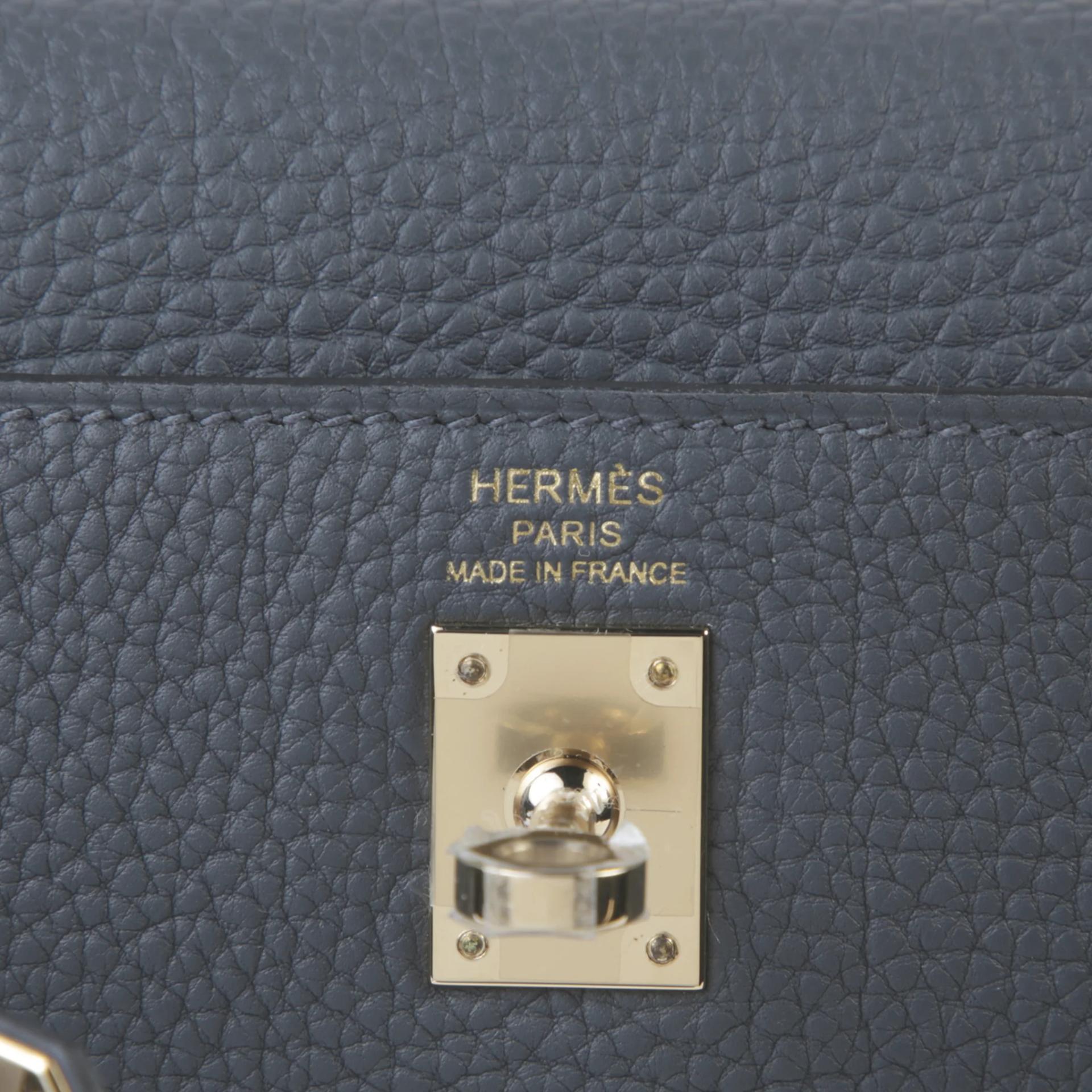 Unused ( Rank NS ) HERMÈS Kelly 25 Gris misty (H0) Togo Permabrass hardware W (2024) - 9