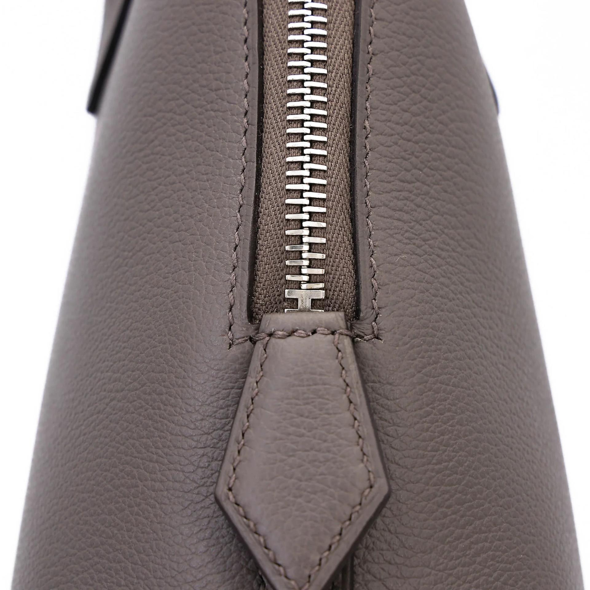 Brand New ( Rank N ) HERMÈS Bolide 25 Etain (8F) Evercolor Palladium hardware G (2026) - 10