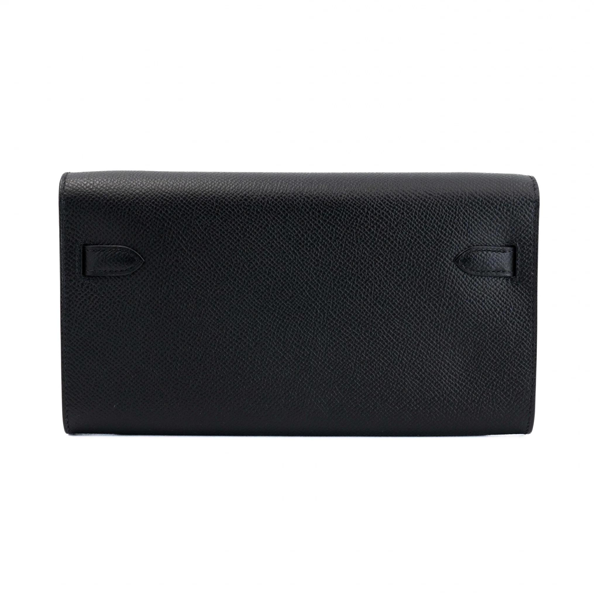 未使用保存品 HERMÈS 爱马仕 Kelly To Go 钱包 89 黑色 Noir (Black) Epsom皮 银扣 Y刻 2020年 - 2