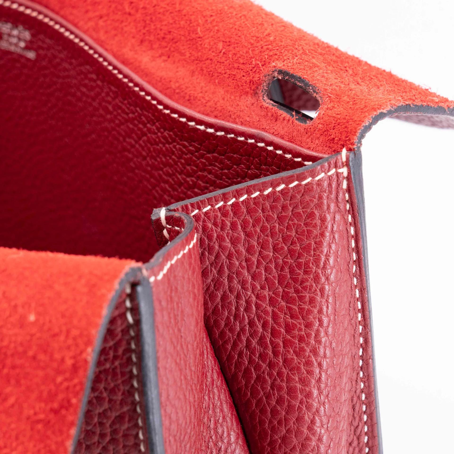 ランク A HERMÈS エルメス アルザン31 ルージュアッシュ (55) トリヨン シルバー金具 T刻印 (2015) - 20