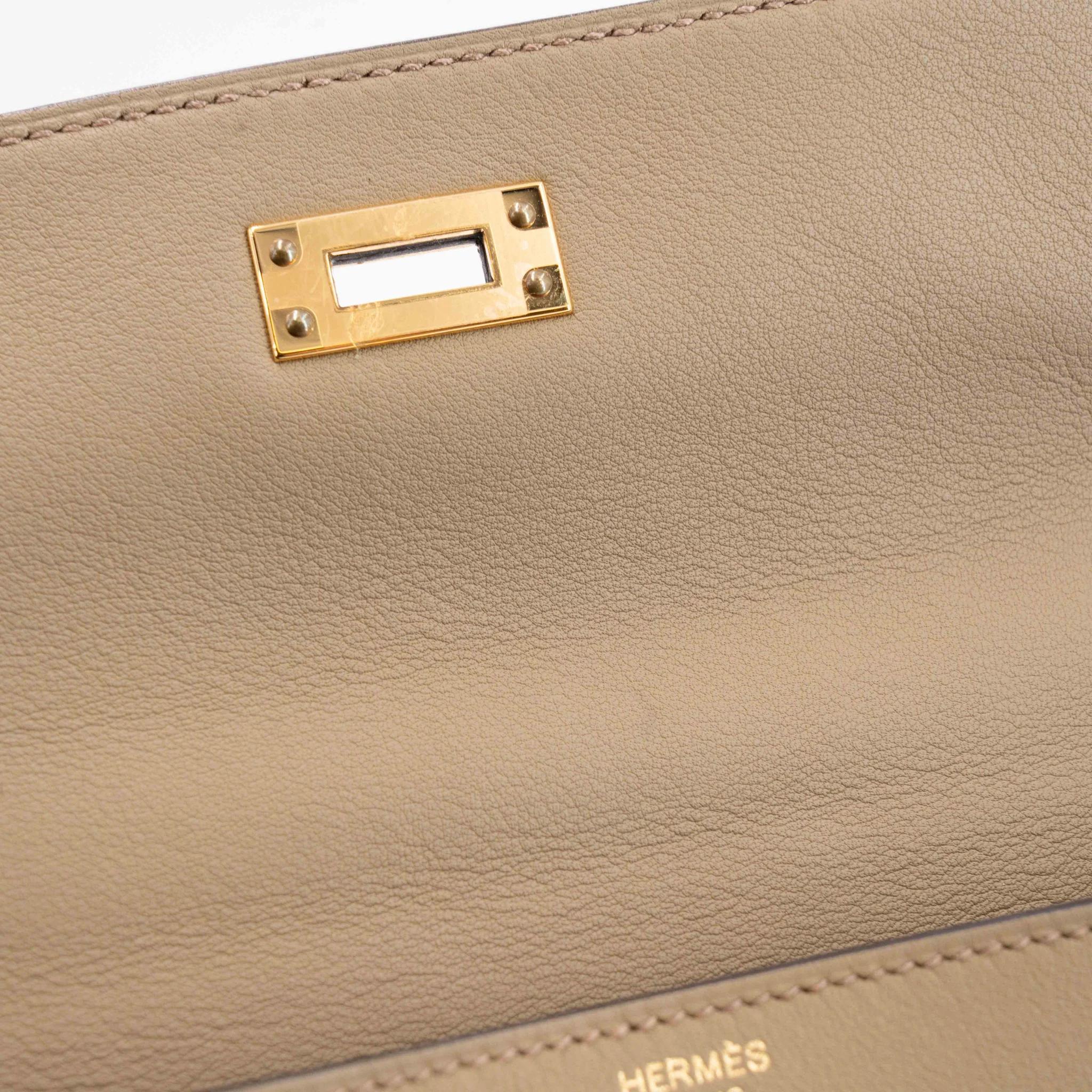 SA超美品 HERMÈS 爱马仕 Kelly Moove 8Q 马尔法米色 Beige Marfa Swift牛皮 金扣 W刻 2024年 - 23