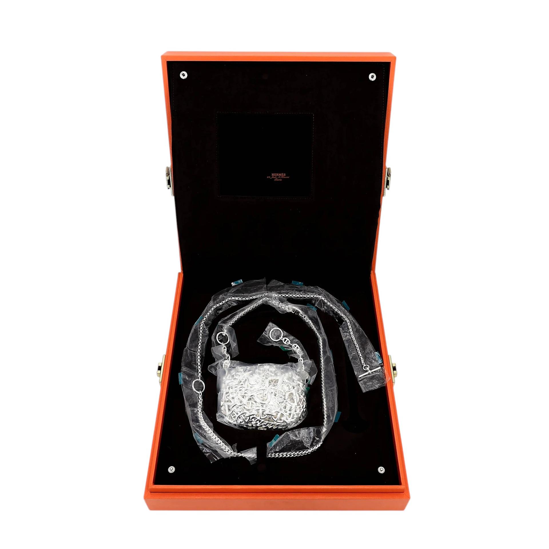 Brand New ( Rank N ) HERMÈS Chaine d'ancre jewel bag Silver Silver 925 Unidentified - 1