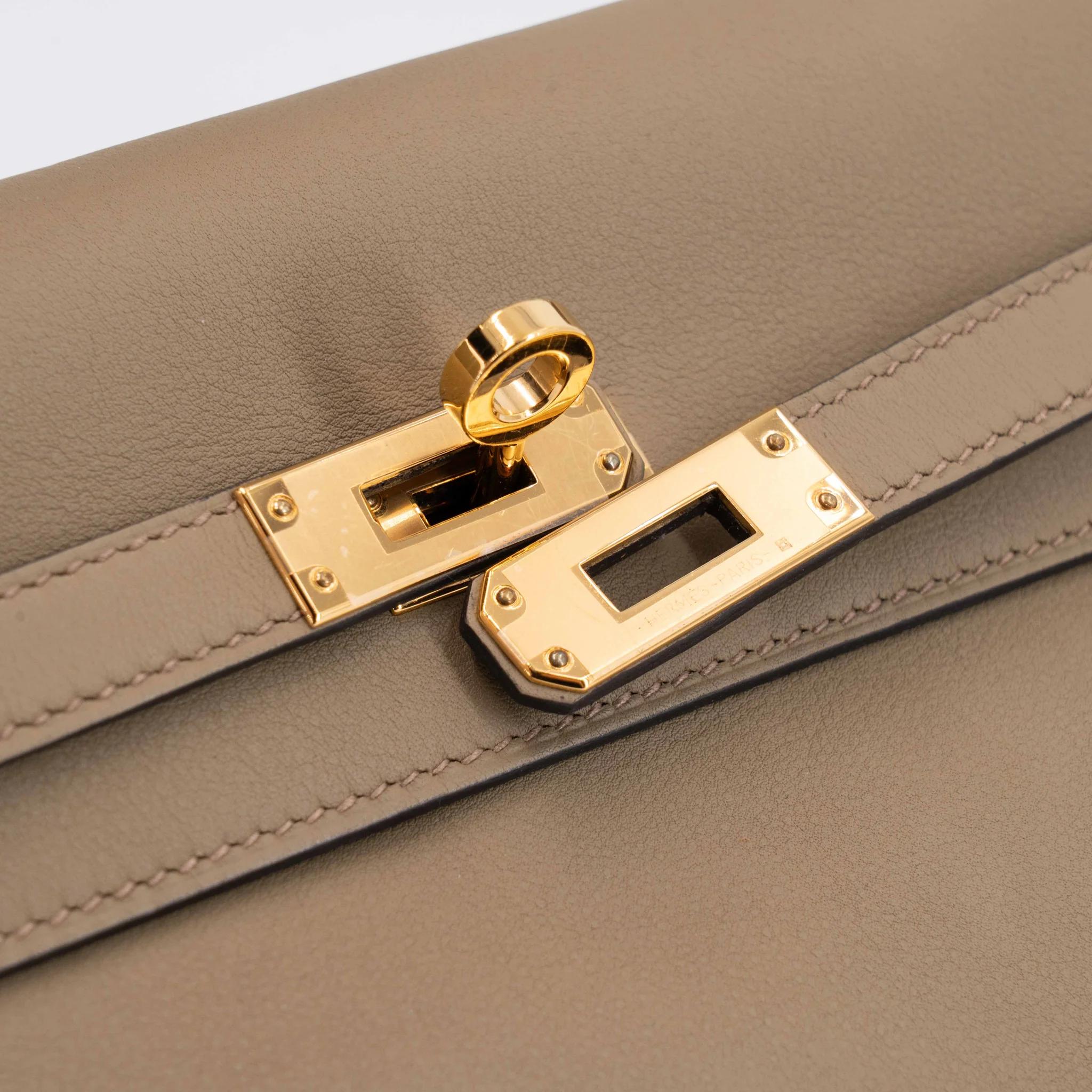 SA超美品 HERMÈS 爱马仕 Kelly Moove 8Q 马尔法米色 Beige Marfa Swift牛皮 金扣 W刻 2024年 - 12