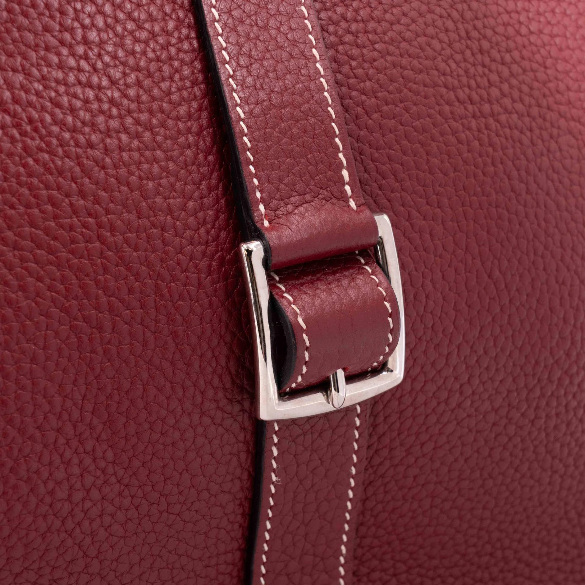 ランク A HERMÈS エルメス アルザン31 ルージュアッシュ (55) トリヨン シルバー金具 T刻印 (2015) - 7