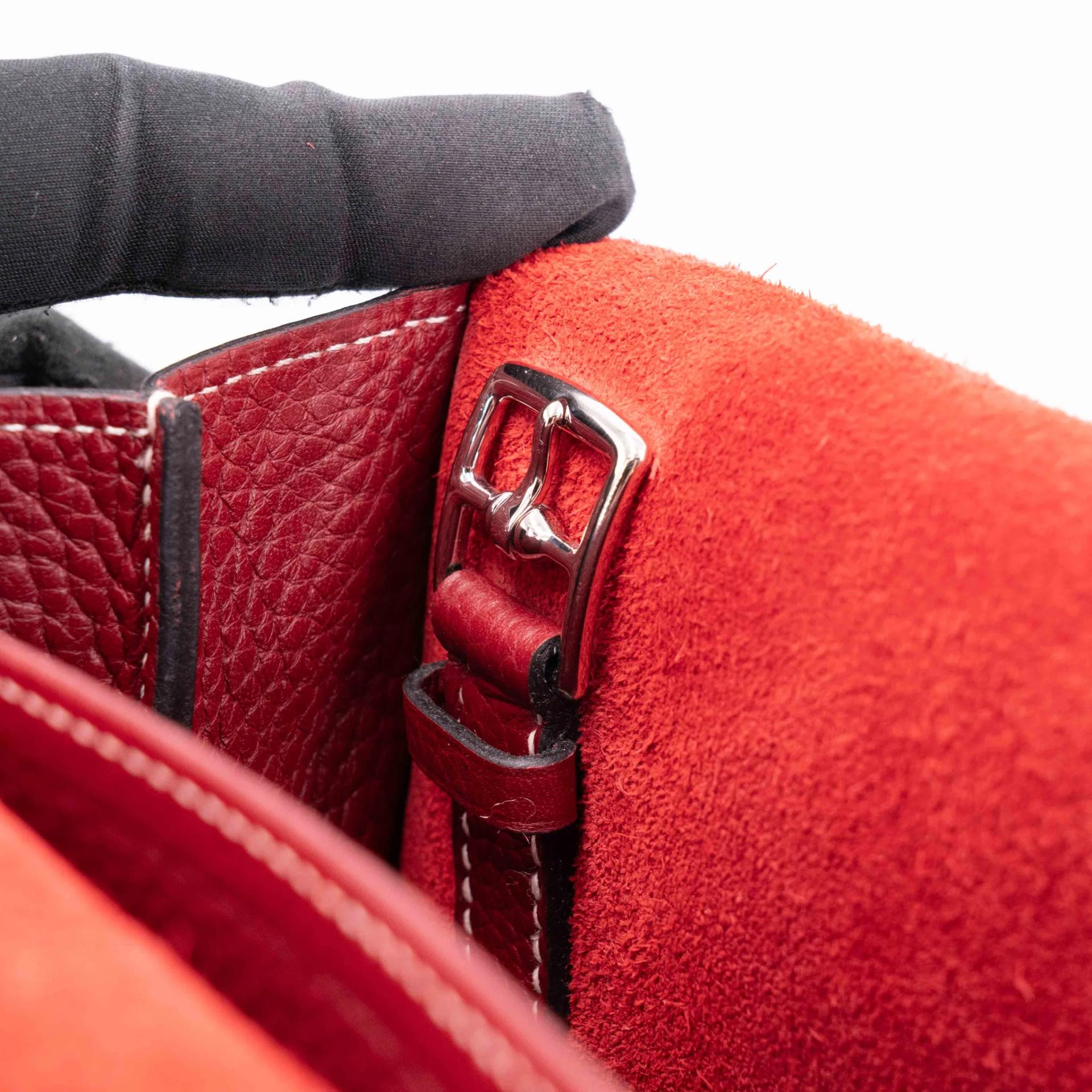 ランク A HERMÈS エルメス アルザン31 ルージュアッシュ (55) トリヨン シルバー金具 T刻印 (2015) - 23