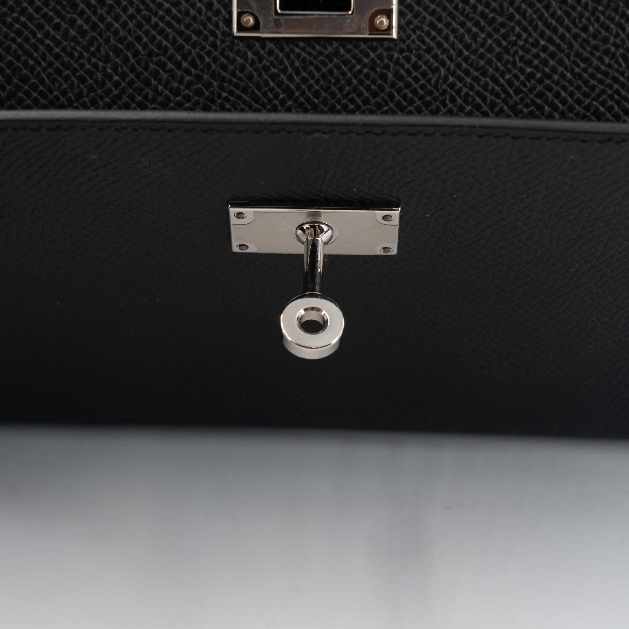 未使用保存品 HERMÈS 爱马仕 Kelly To Go 钱包 89 黑色 Noir (Black) Epsom皮 银扣 Y刻 2020年 - 10
