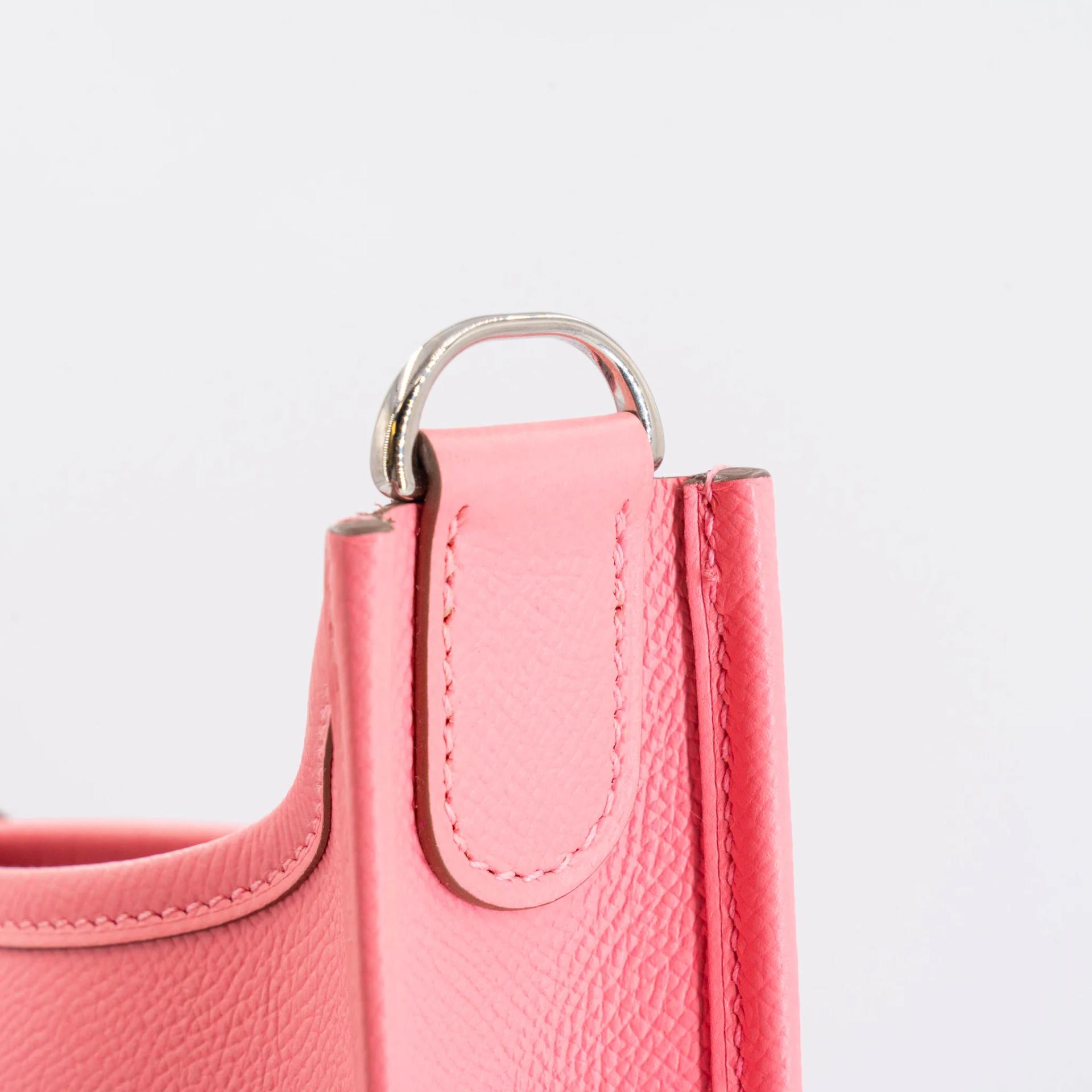 Very Good ( Rank A) HERMÈS Evelyne 29 Rose Confetti (1Q) Epsom Palladium hardware T (2015) - 14