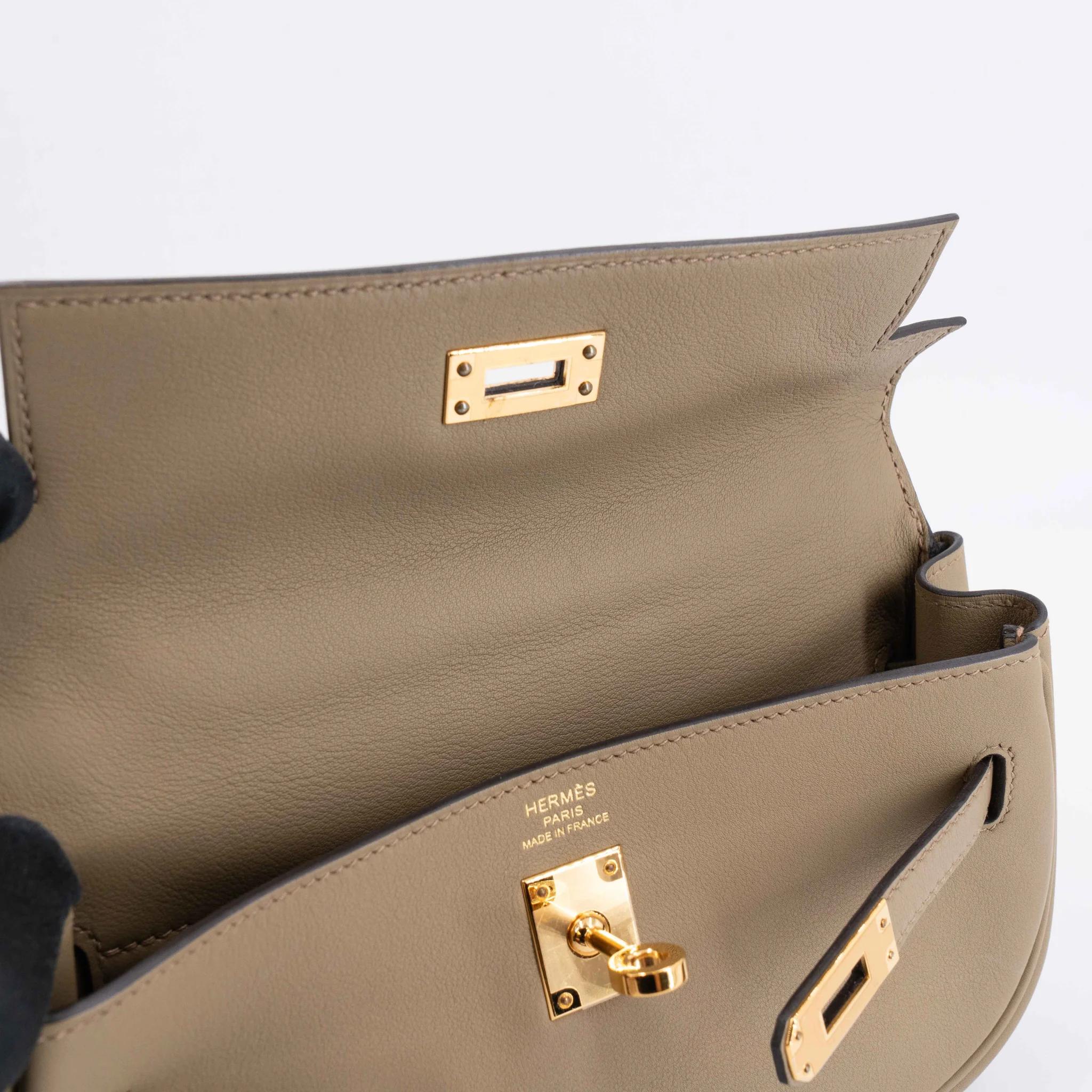 SA超美品 HERMÈS 爱马仕 Kelly Moove 8Q 马尔法米色 Beige Marfa Swift牛皮 金扣 W刻 2024年 - 19