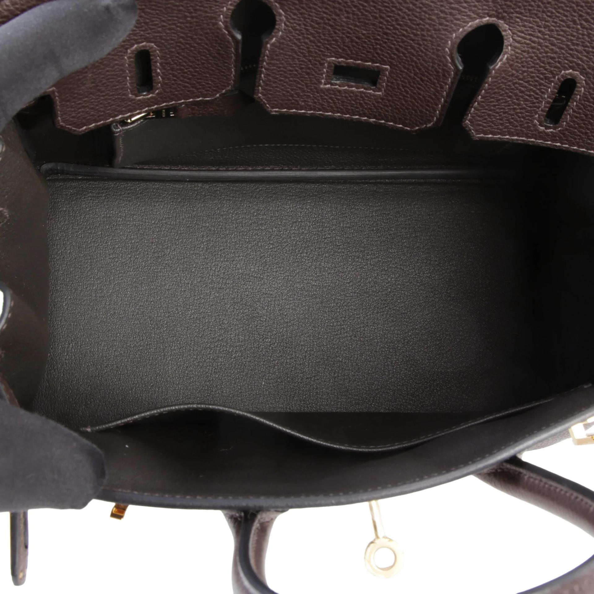 Unused ( Rank NS ) HERMÈS Birkin 25 Ebene (46) Barenia Faubourg Gold hardware G (2026) - 11
