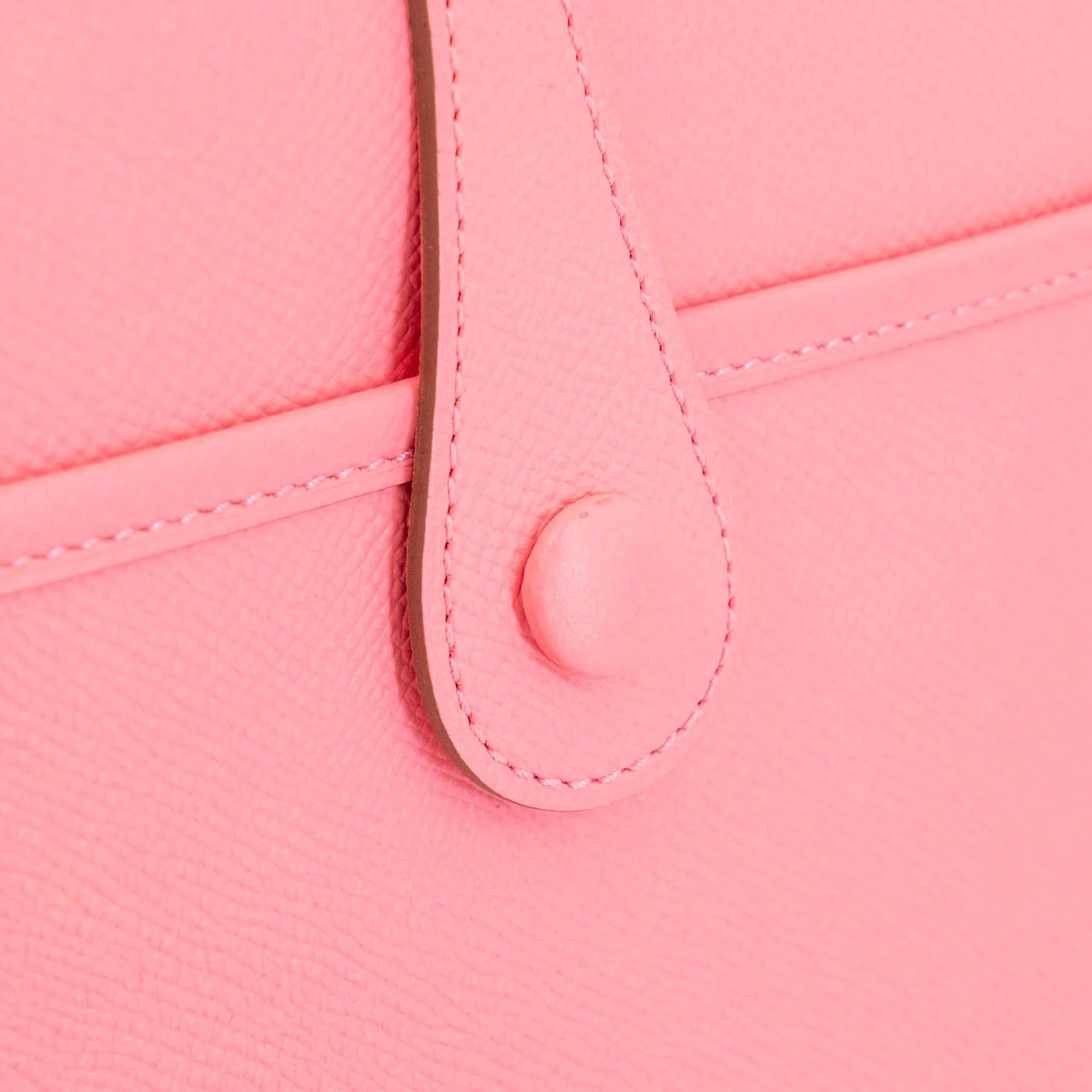 A美品 HERMÈS 爱马仕 Evelyne 29 1Q 彩纸粉 Rose Confetti Epsom牛皮 银扣 T刻 2015年 - 3