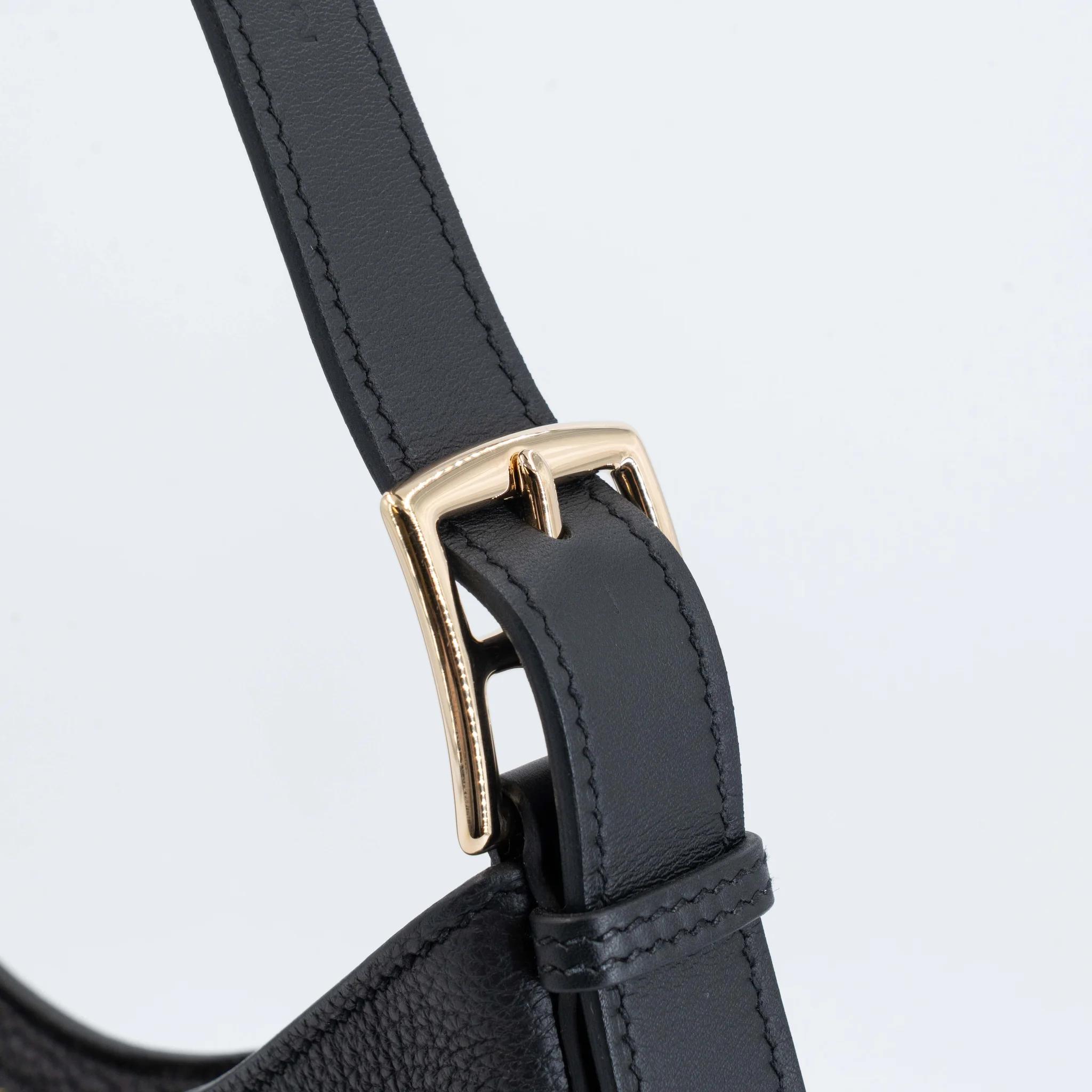 SA超美品 HERMÈS 爱马仕 Arcon 单肩包 89 黑色 Noir (Black) Togo小牛皮 香槟金扣 W刻 2024年 - 3