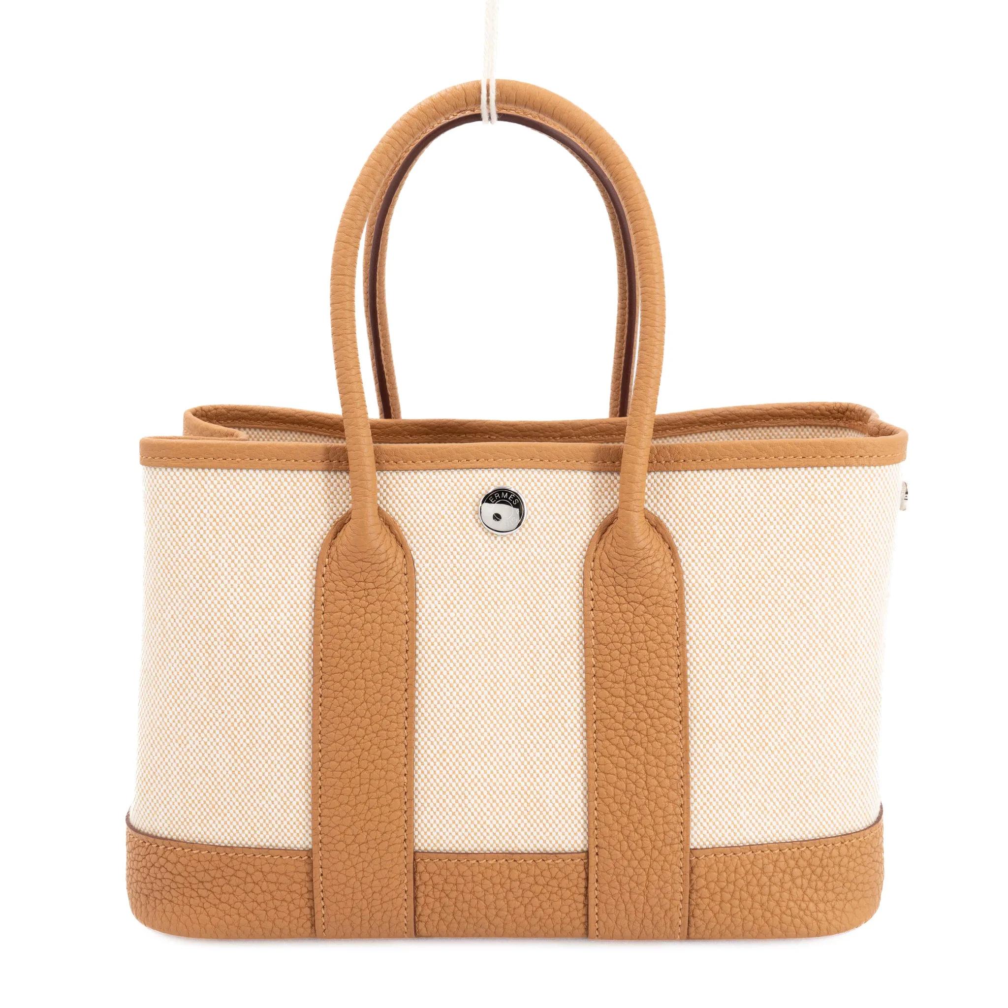 全新 HERMÈS 爱马仕 Neo Garden Party 23 花园 2S 芝麻色 Sesame Negonda皮 Toile H Viking帆布 银扣 G刻 2026年 - 2