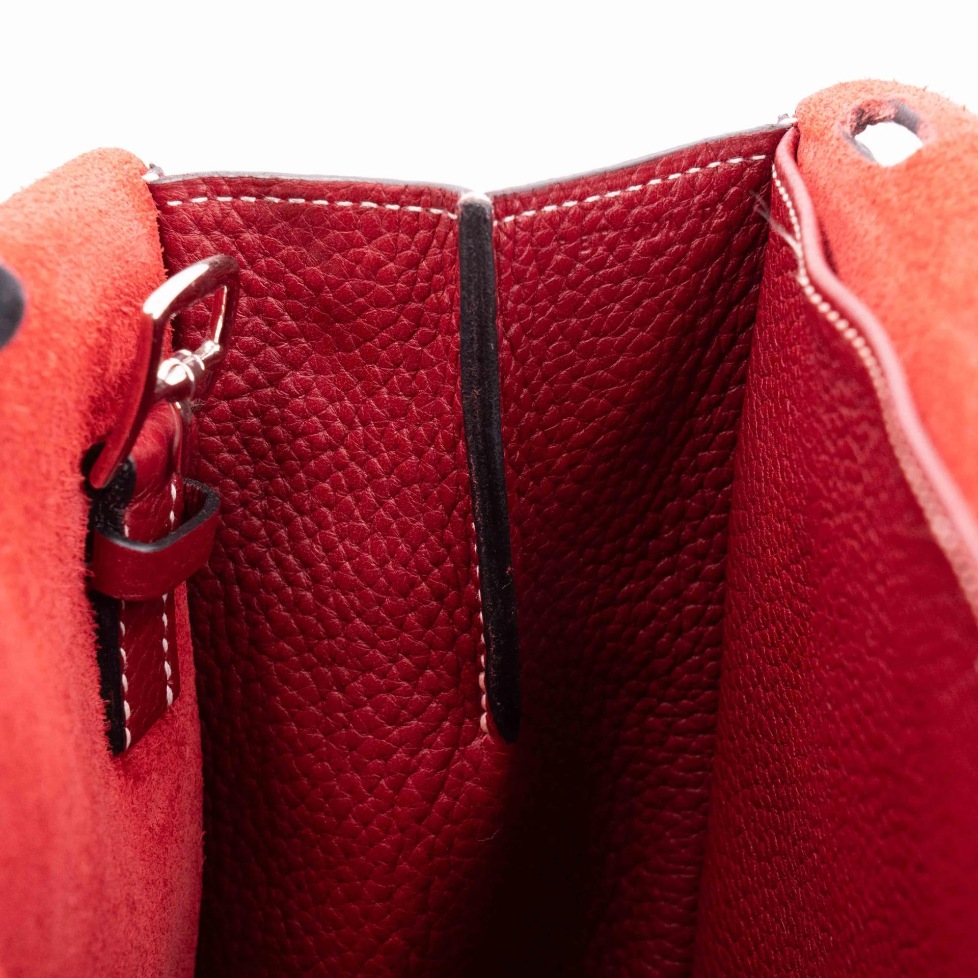ランク A HERMÈS エルメス アルザン31 ルージュアッシュ (55) トリヨン シルバー金具 T刻印 (2015) - 21