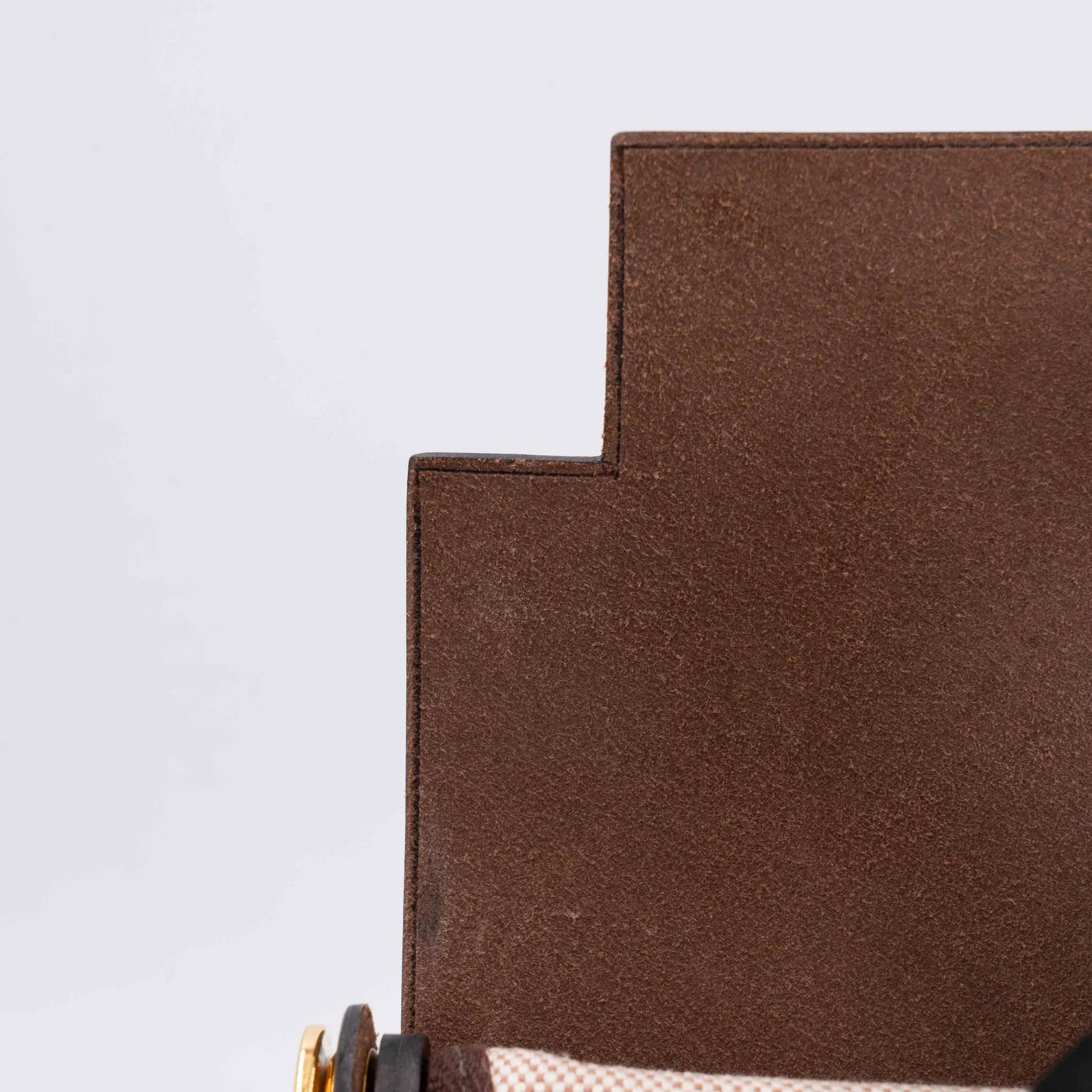 Very Good ( Rank A) HERMÈS Herbag Zip Mini 20 Ebene (46) Vache Hunter Toile H canvas Gold hardware W (2024) - 19
