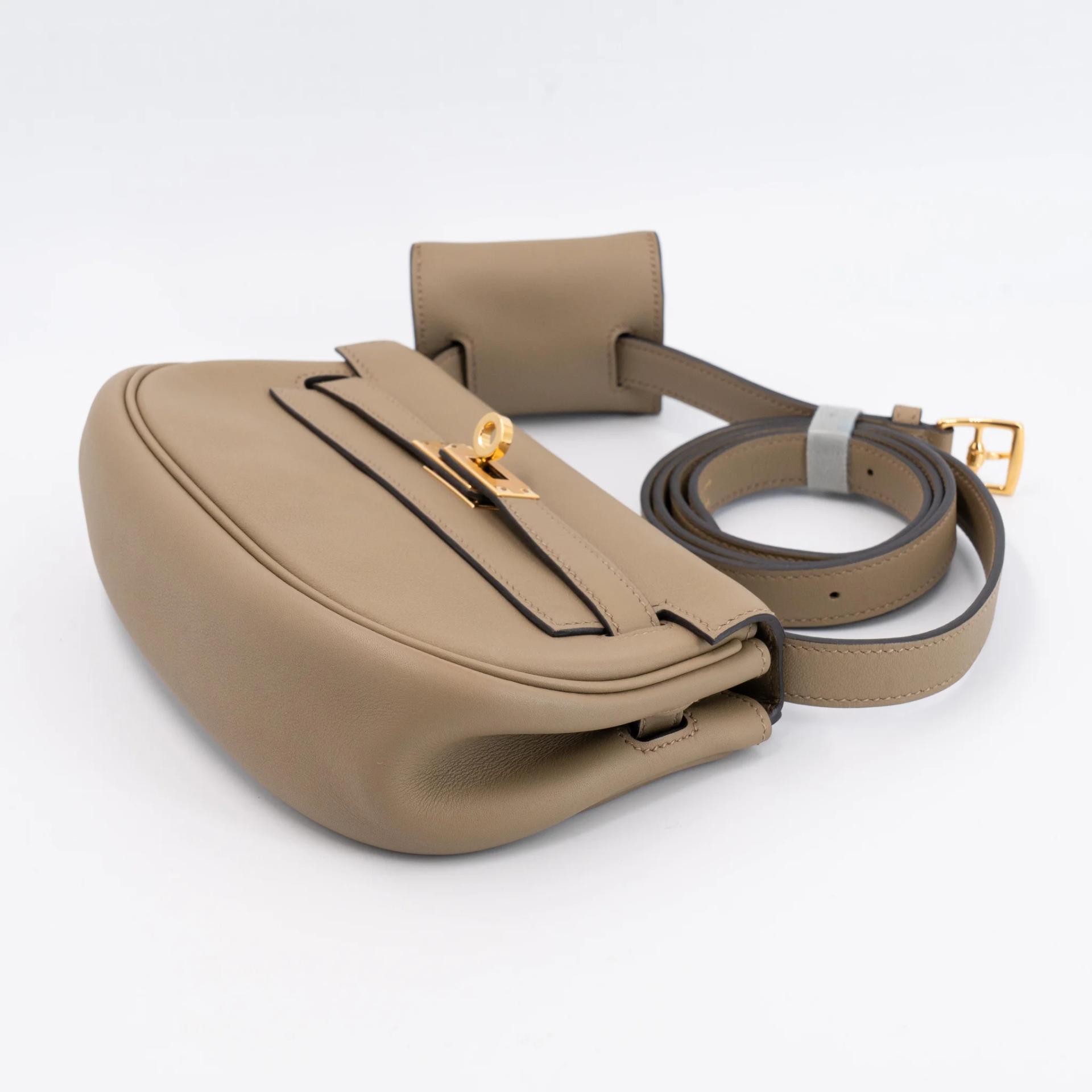 Excellent ( Rank SA ) HERMÈS Kelly Moove Beige Marfa (8Q) Swift Gold hardware W (2024) - 5