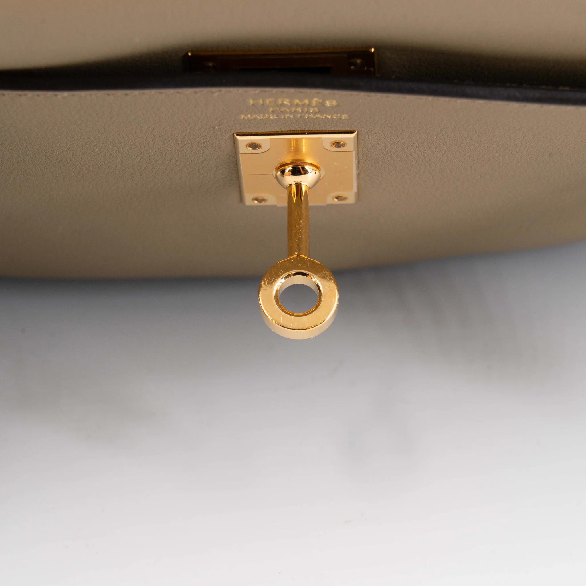 SA超美品 HERMÈS 爱马仕 Kelly Moove 8Q 马尔法米色 Beige Marfa Swift牛皮 金扣 W刻 2024年 - 15