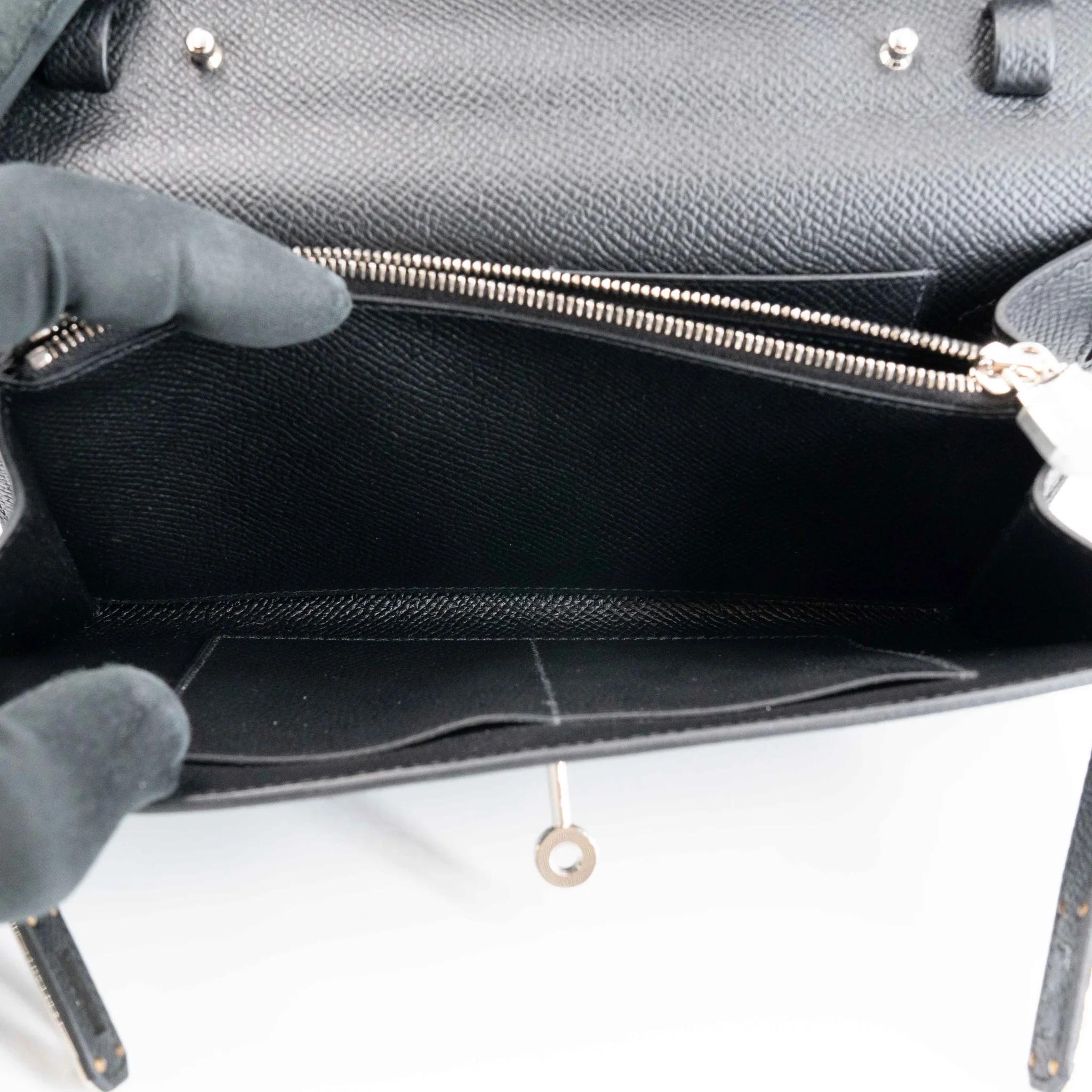 未使用保存品 HERMÈS 爱马仕 Kelly To Go 钱包 89 黑色 Noir (Black) Epsom皮 银扣 Y刻 2020年 - 22