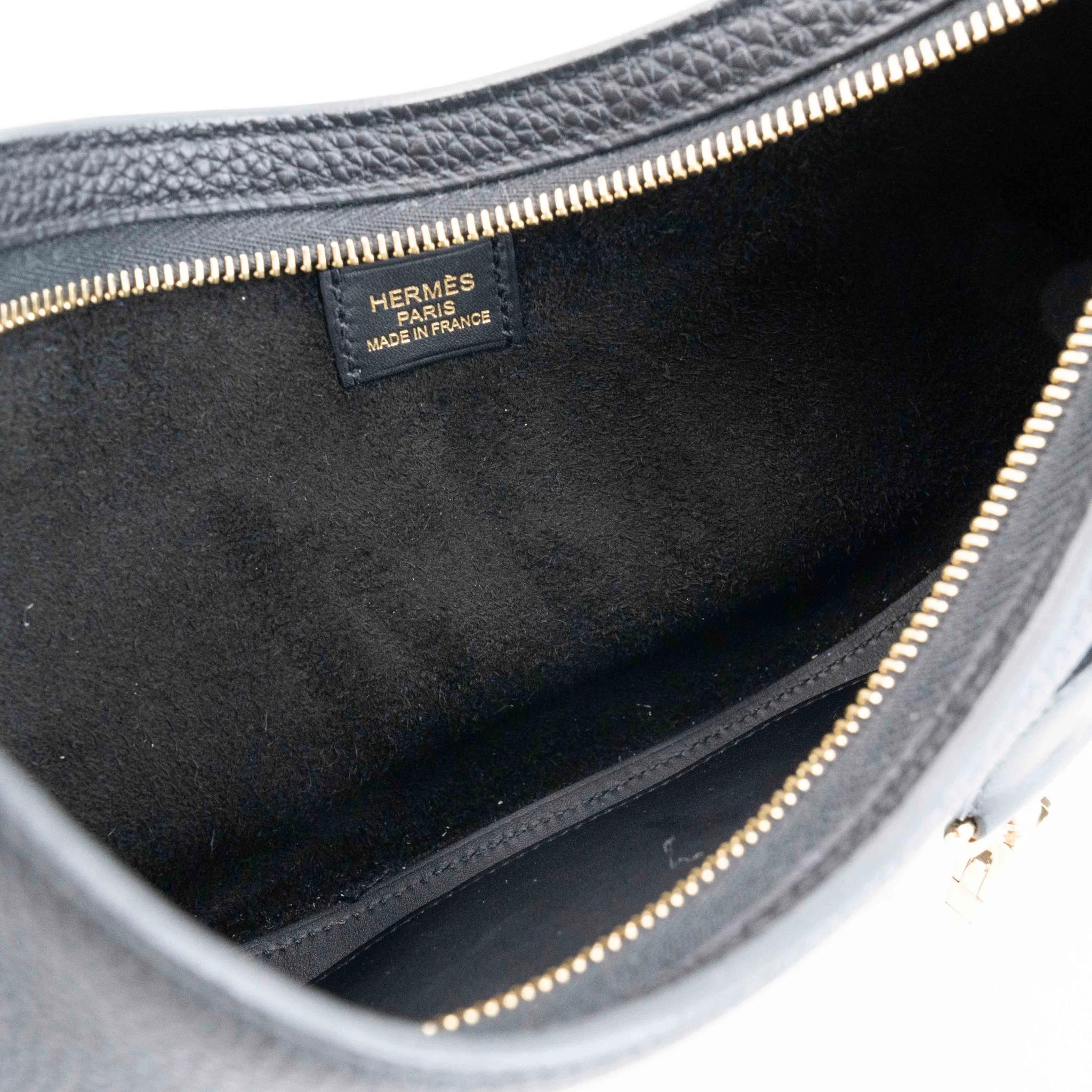 SA超美品 HERMÈS 爱马仕 Arcon 单肩包 89 黑色 Noir (Black) Togo小牛皮 香槟金扣 W刻 2024年 - 16
