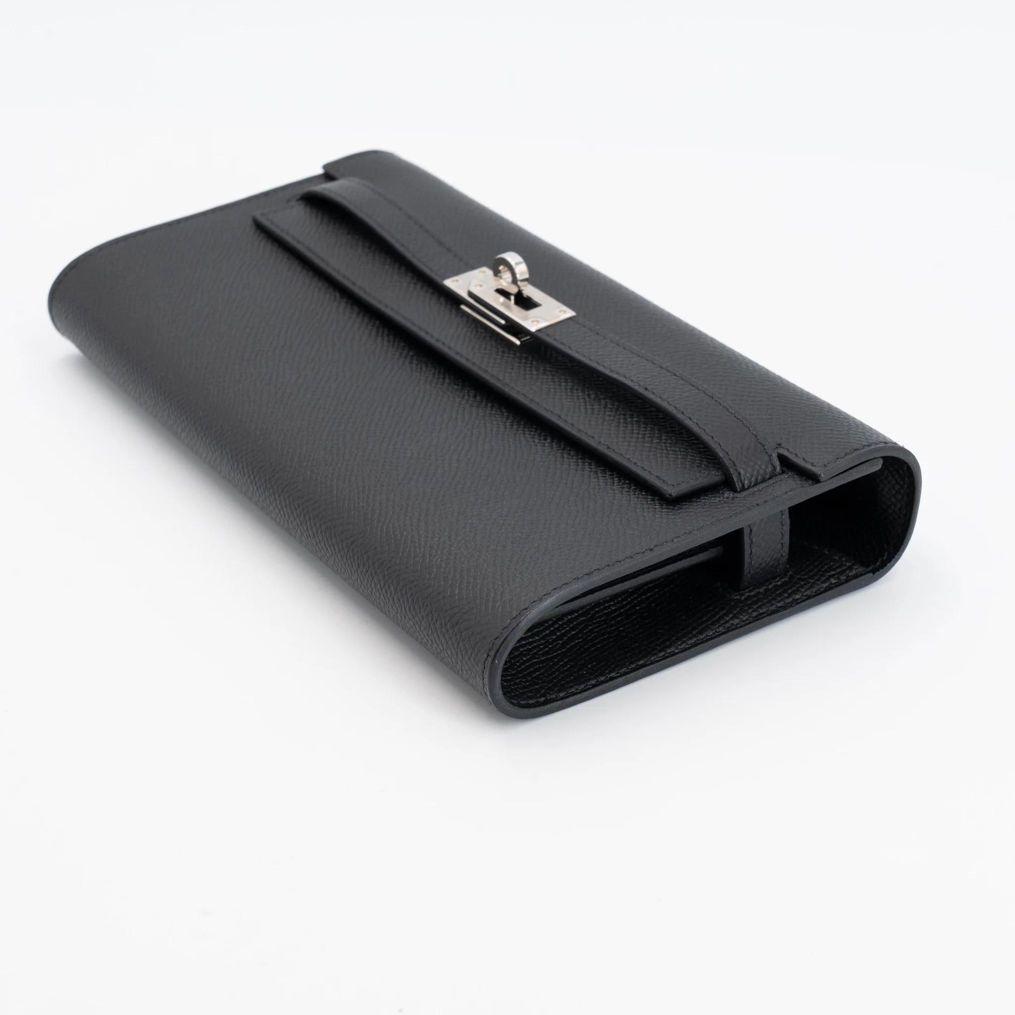 未使用保存品 HERMÈS 爱马仕 Kelly To Go 钱包 89 黑色 Noir (Black) Epsom皮 银扣 Y刻 2020年 - 6