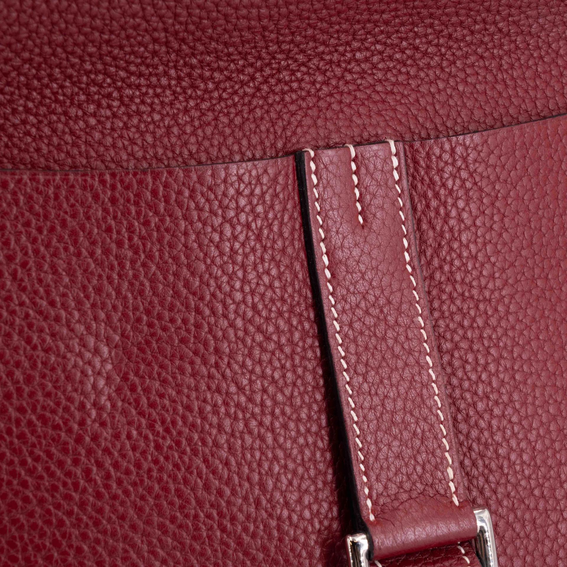 ランク A HERMÈS エルメス アルザン31 ルージュアッシュ (55) トリヨン シルバー金具 T刻印 (2015) - 6