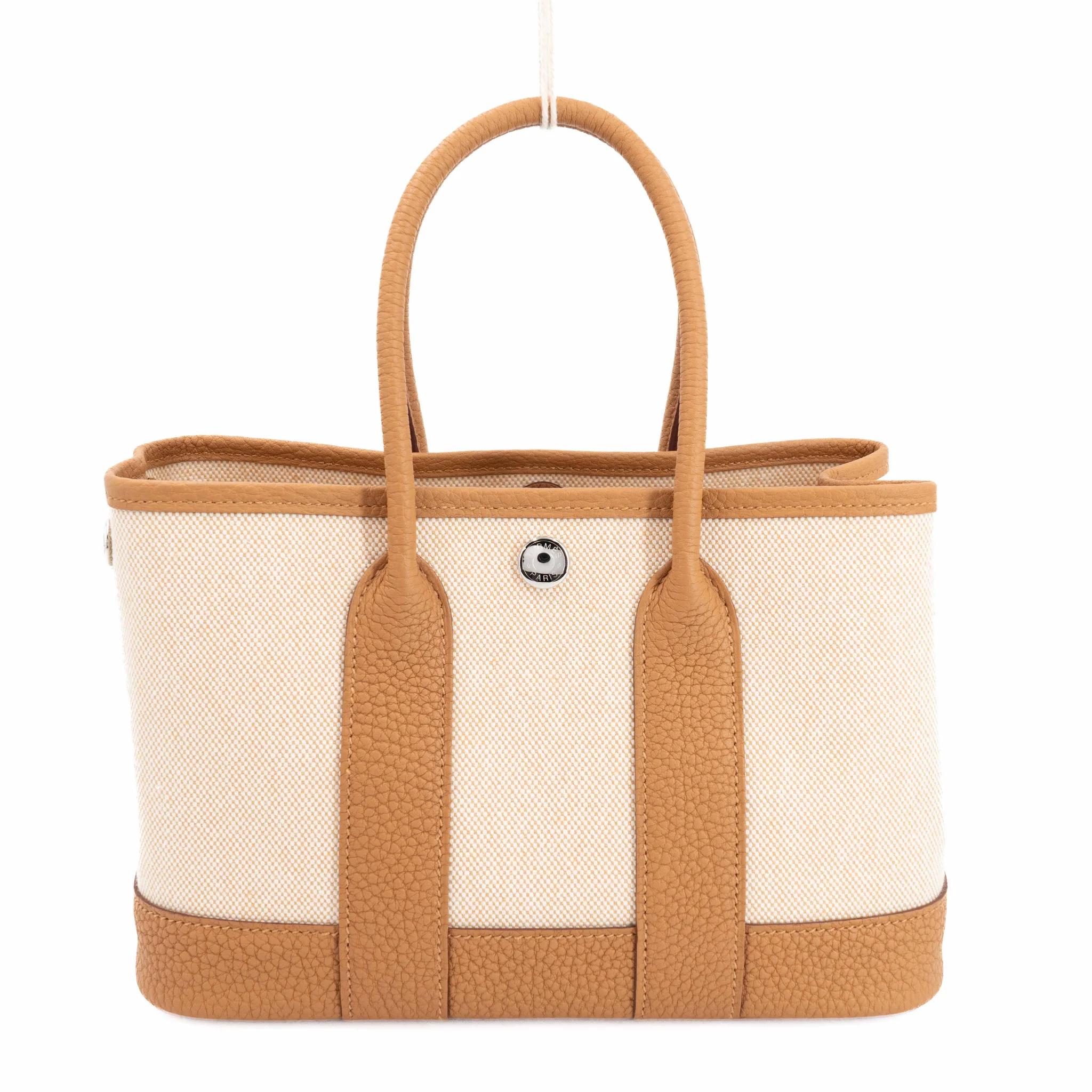 全新 HERMÈS 爱马仕 Neo Garden Party 23 花园 2S 芝麻色 Sesame Negonda皮 Toile H Viking帆布 银扣 G刻 2026年 - 1