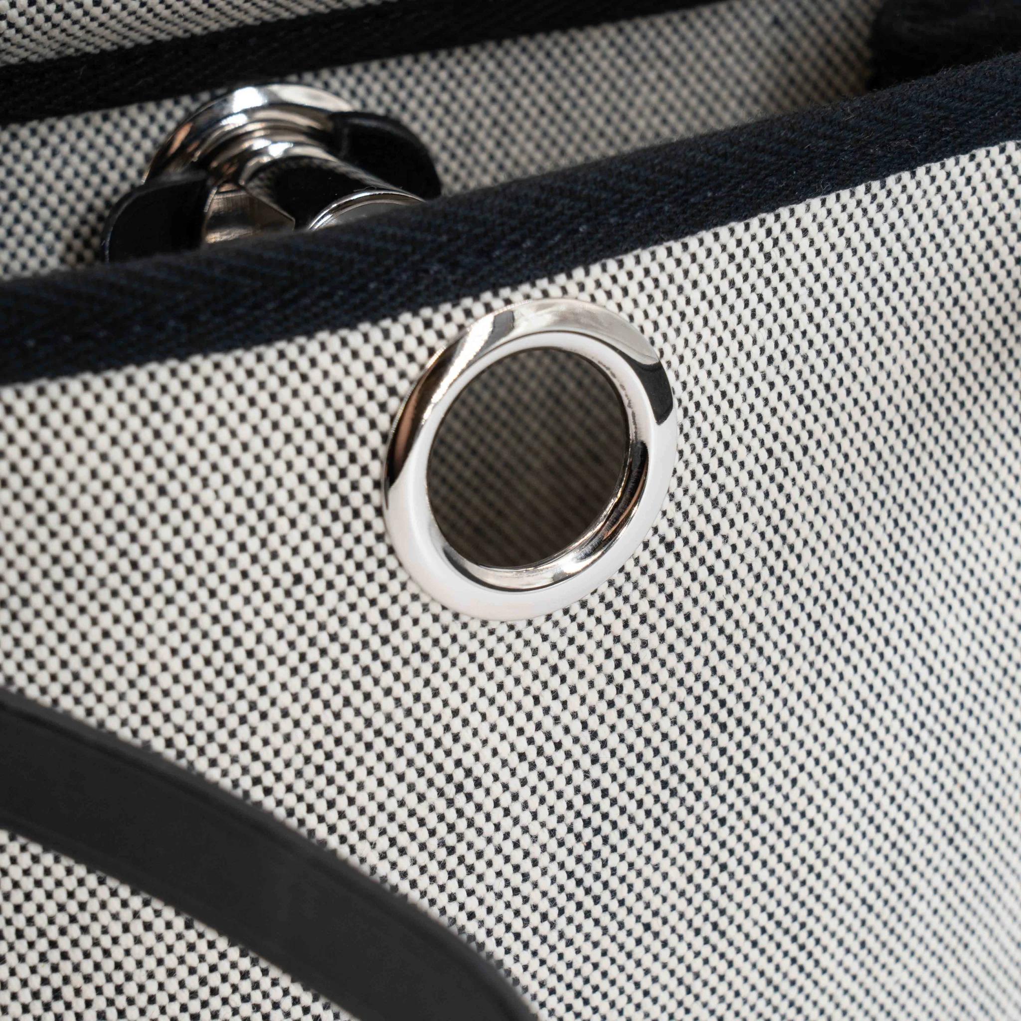 Excellent ( Rank SA ) HERMÈS Herbag Zip Mini 20 Noir (89) Vache Hunter Toile H canvas Palladium hardware K (2025) - 22