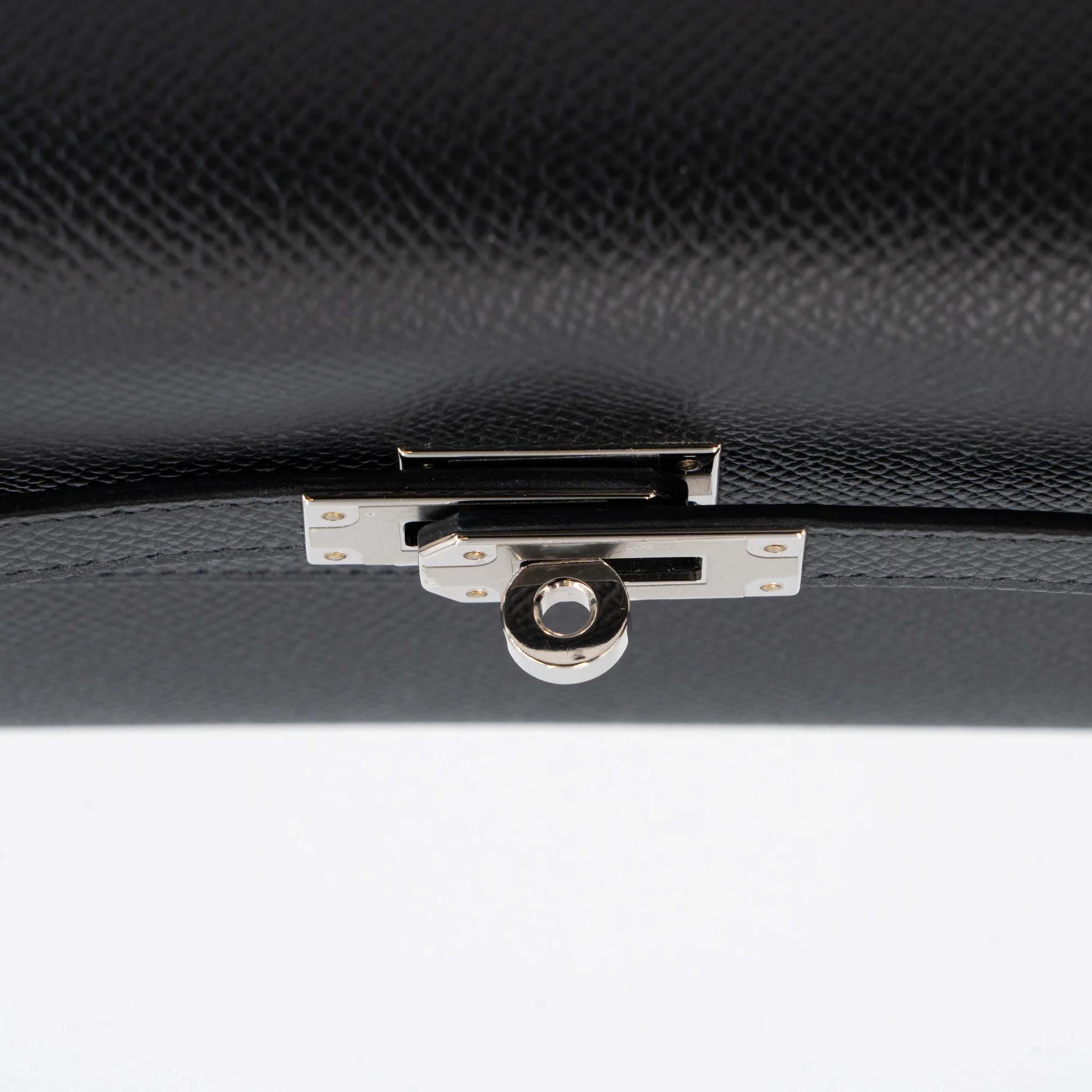 未使用保存品 HERMÈS 爱马仕 Kelly To Go 钱包 89 黑色 Noir (Black) Epsom皮 银扣 Y刻 2020年 - 4