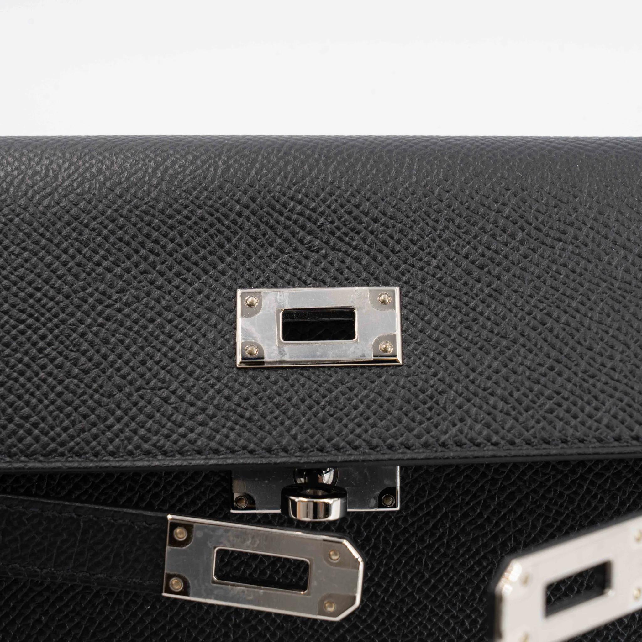 未使用保存品 HERMÈS 爱马仕 Kelly To Go 钱包 89 黑色 Noir (Black) Epsom皮 银扣 Y刻 2020年 - 24