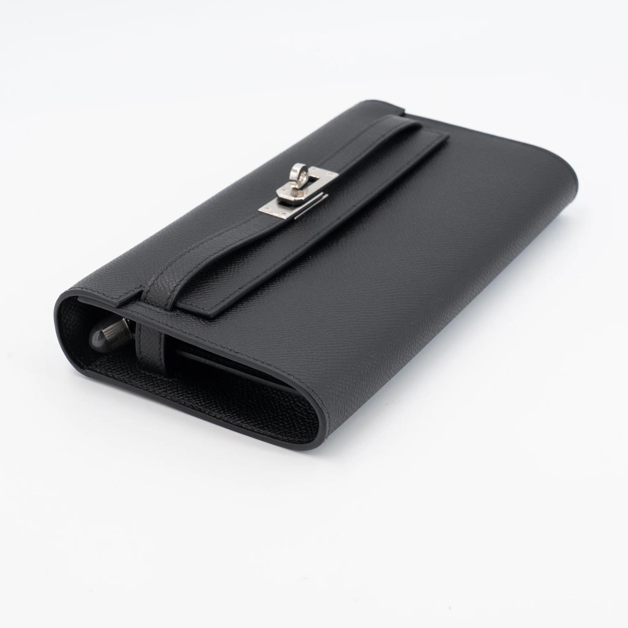 未使用保存品 HERMÈS 爱马仕 Kelly To Go 钱包 89 黑色 Noir (Black) Epsom皮 银扣 Y刻 2020年 - 5