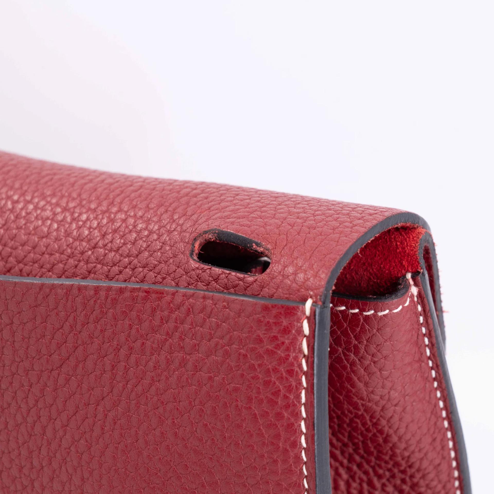 ランク A HERMÈS エルメス アルザン31 ルージュアッシュ (55) トリヨン シルバー金具 T刻印 (2015) - 9