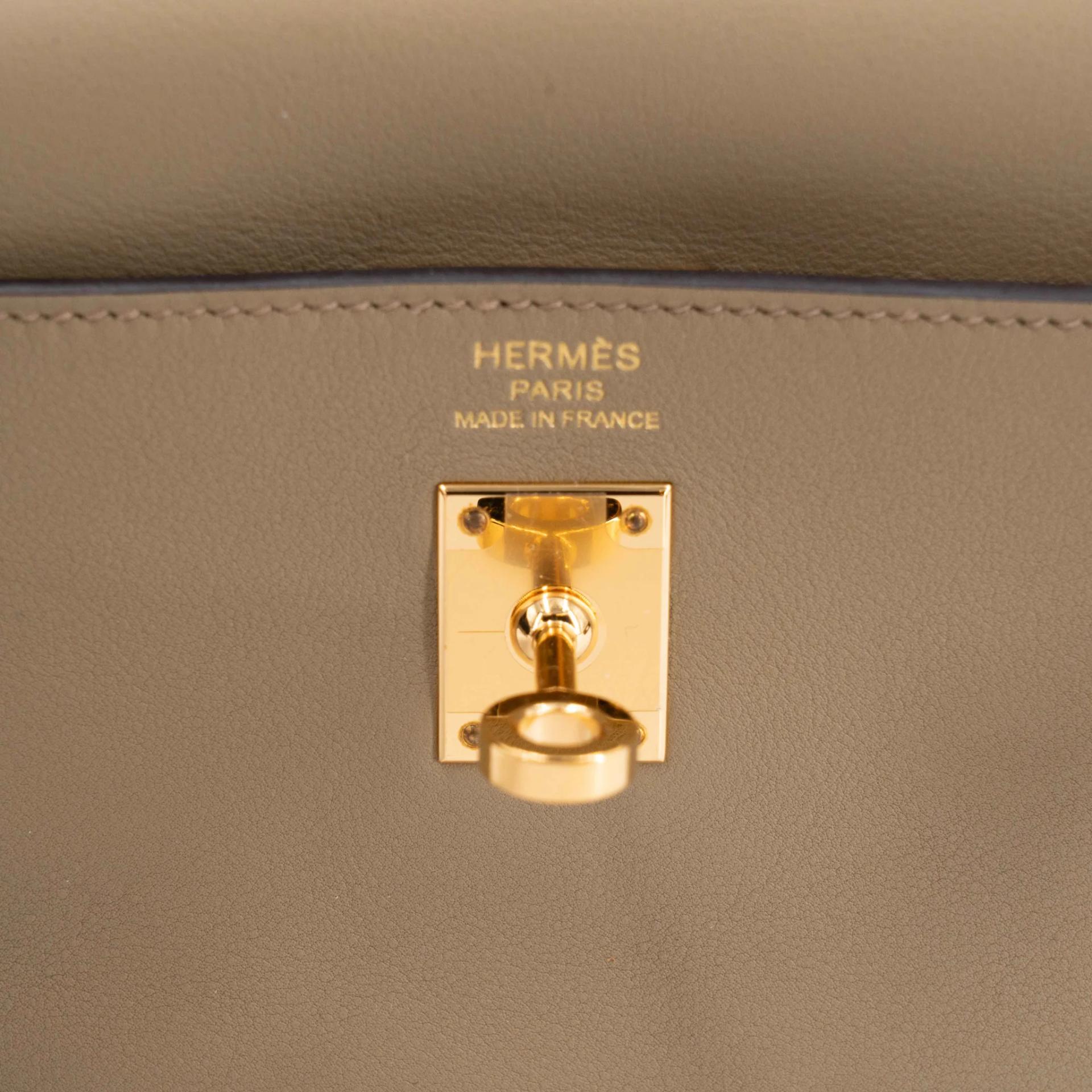 Excellent ( Rank SA ) HERMÈS Kelly Moove Beige Marfa (8Q) Swift Gold hardware W (2024) - 14