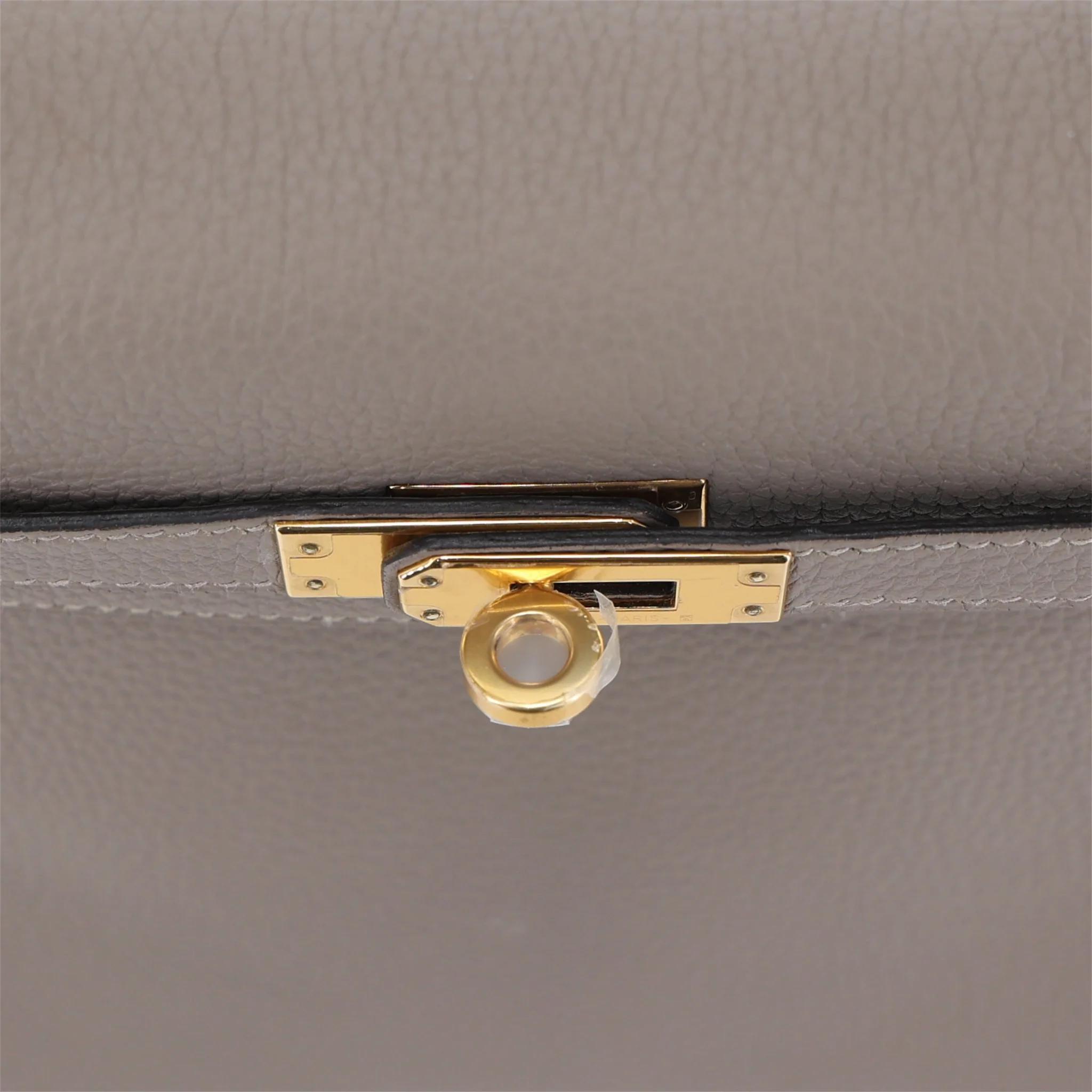 SA超美品 HERMÈS 愛馬仕 Kelly 25 M8 銀河灰 Gris Asphalte Togo小牛皮 金扣 A刻 2017年 - 9